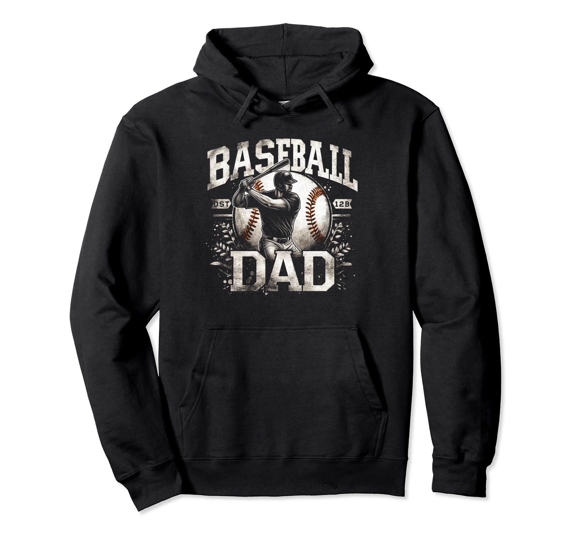 Baseball Dad Fathers Day Hoodie - Unique Graphic Men Women - T-Shirt, Sweatshirt, Hoodie