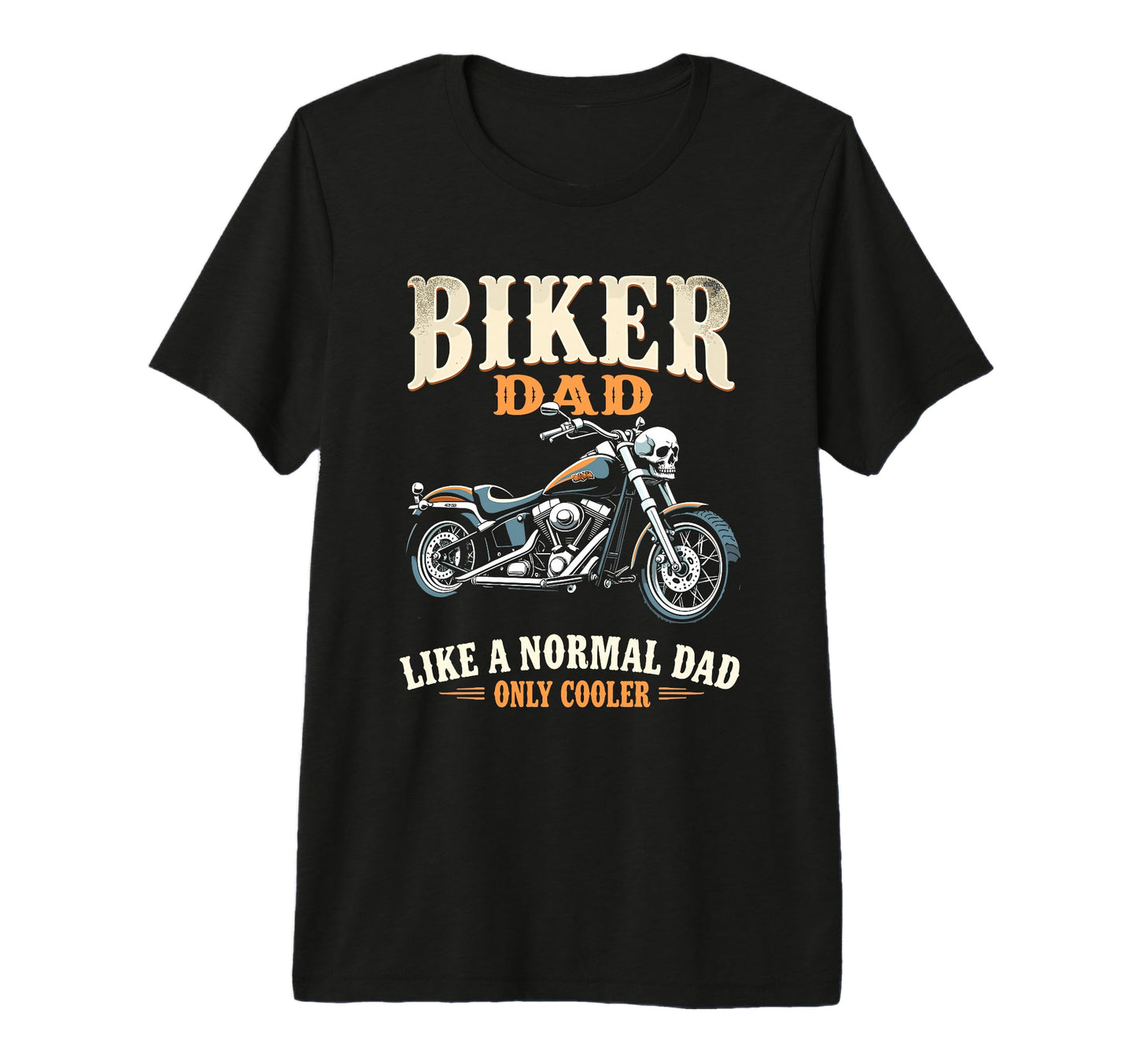 Father Rider Biker Dad Fathers Day Biker T-Shirt - Custom Art Print Unisex - T-Shirt, Sweatshirt, Hoodie