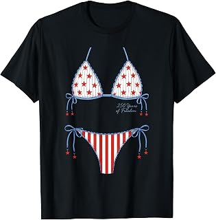 250 Years Cute July 4th Patriotic Bikini Meme Parody 2SIDED T-Shirt Unisex T-shirt, Sweatshirt, Hoodie, Long Sleeve Tee - T-Shirt, Sweatshirt, Hoodie