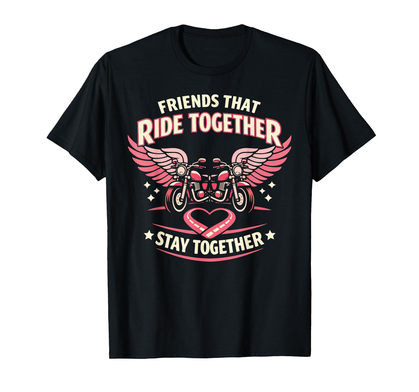 Motorcycle Biker Friends Buddies Besties T-Shirt - Graphic Print for Adults - T-Shirt, Sweatshirt, Hoodie