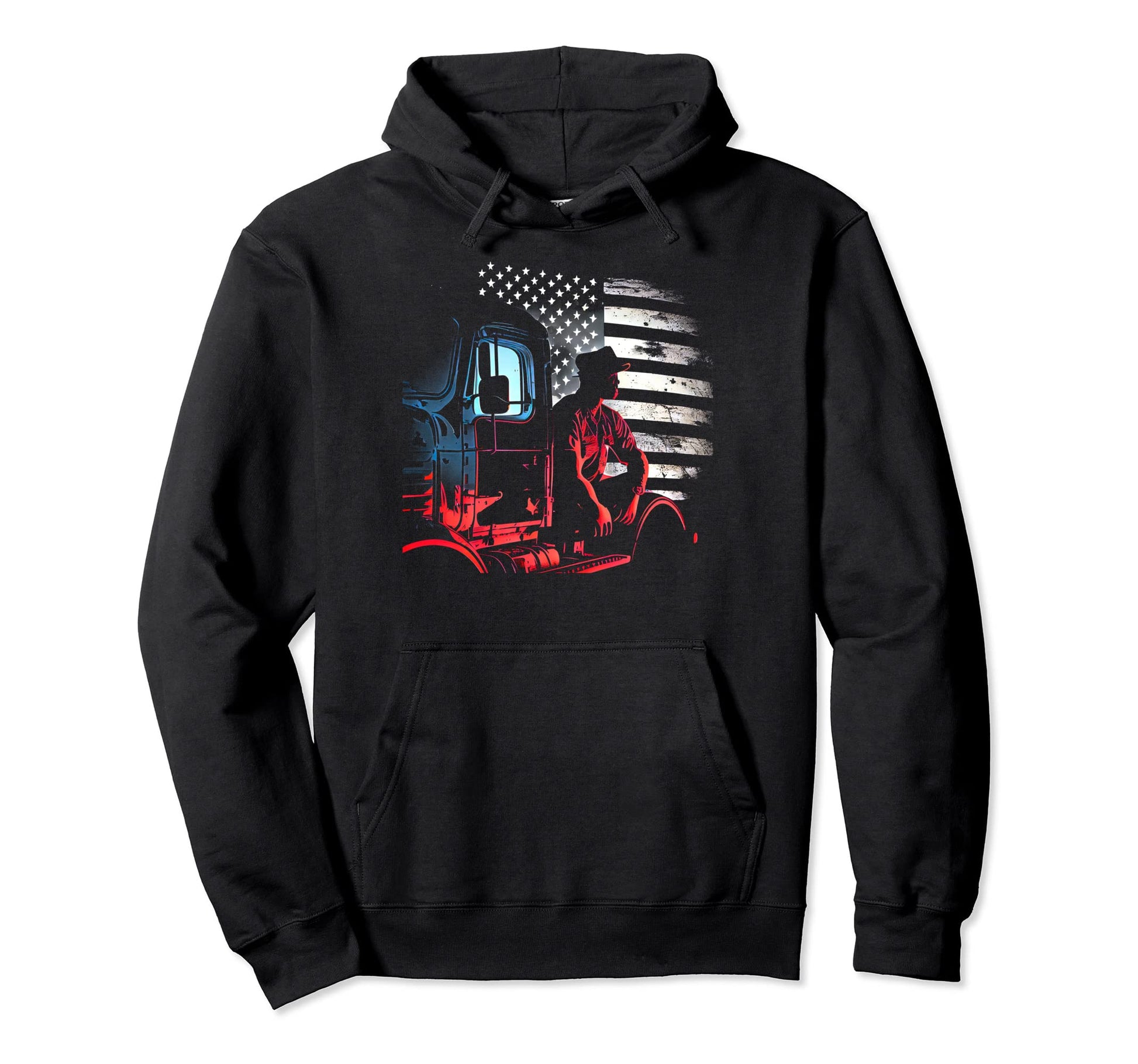 Funny Trucker American Big Rigs Hoodie - Casual Everyday Wear for Adults - T-Shirt, Sweatshirt, Hoodie