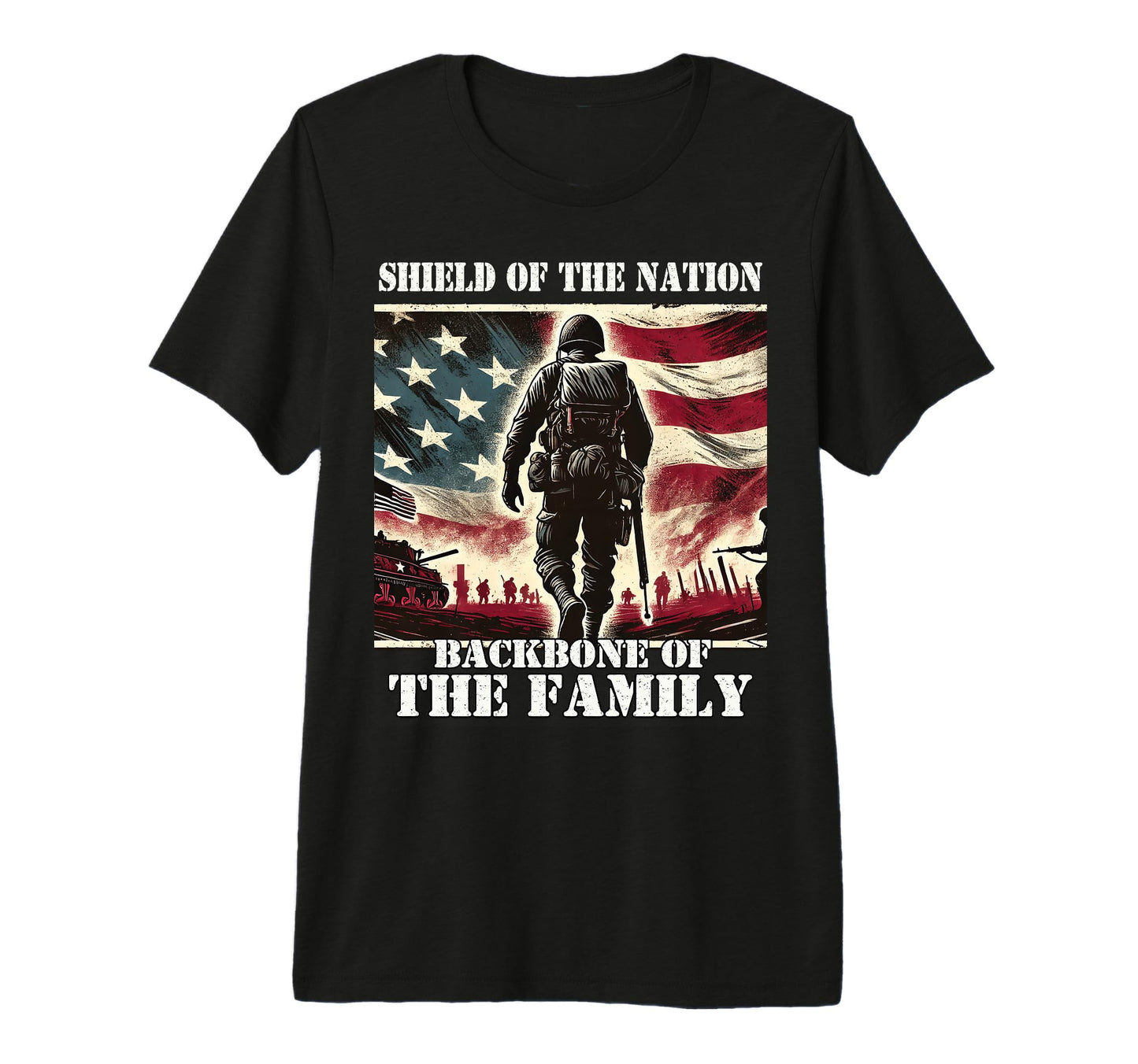 Shield Nation Backbone Family T-Shirt - Custom Art Print Men Women - T-Shirt, Sweatshirt, Hoodie