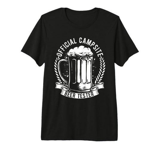 Campsite Beer Tester Tri Blend T-Shirt - Trendy Graphic for Adults - T-Shirt, Sweatshirt, Hoodie