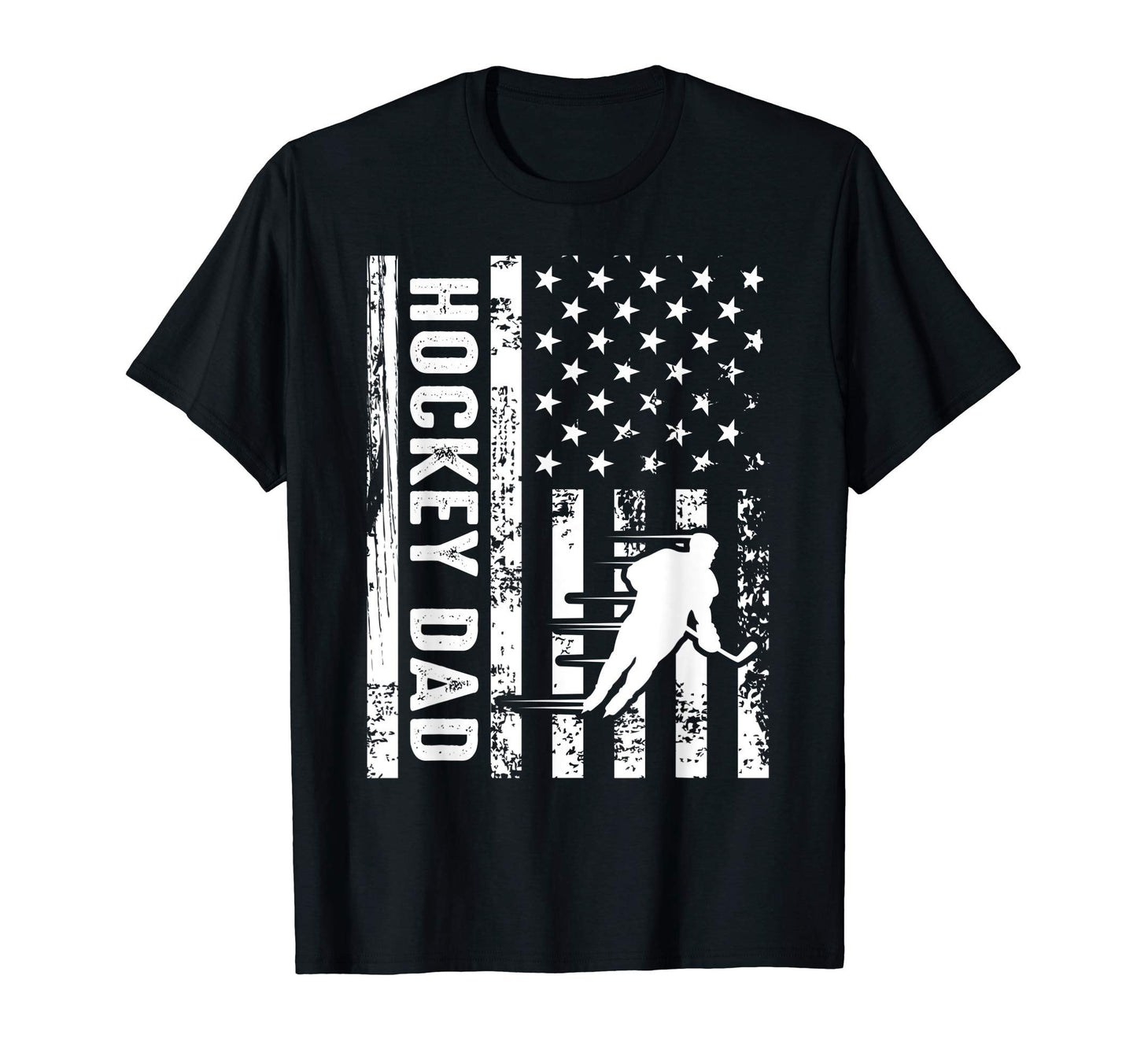 Mens Hockey Dad Funny Patriotic Gift T-Shirt - Minimalist Print Unisex - T-Shirt, Sweatshirt, Hoodie