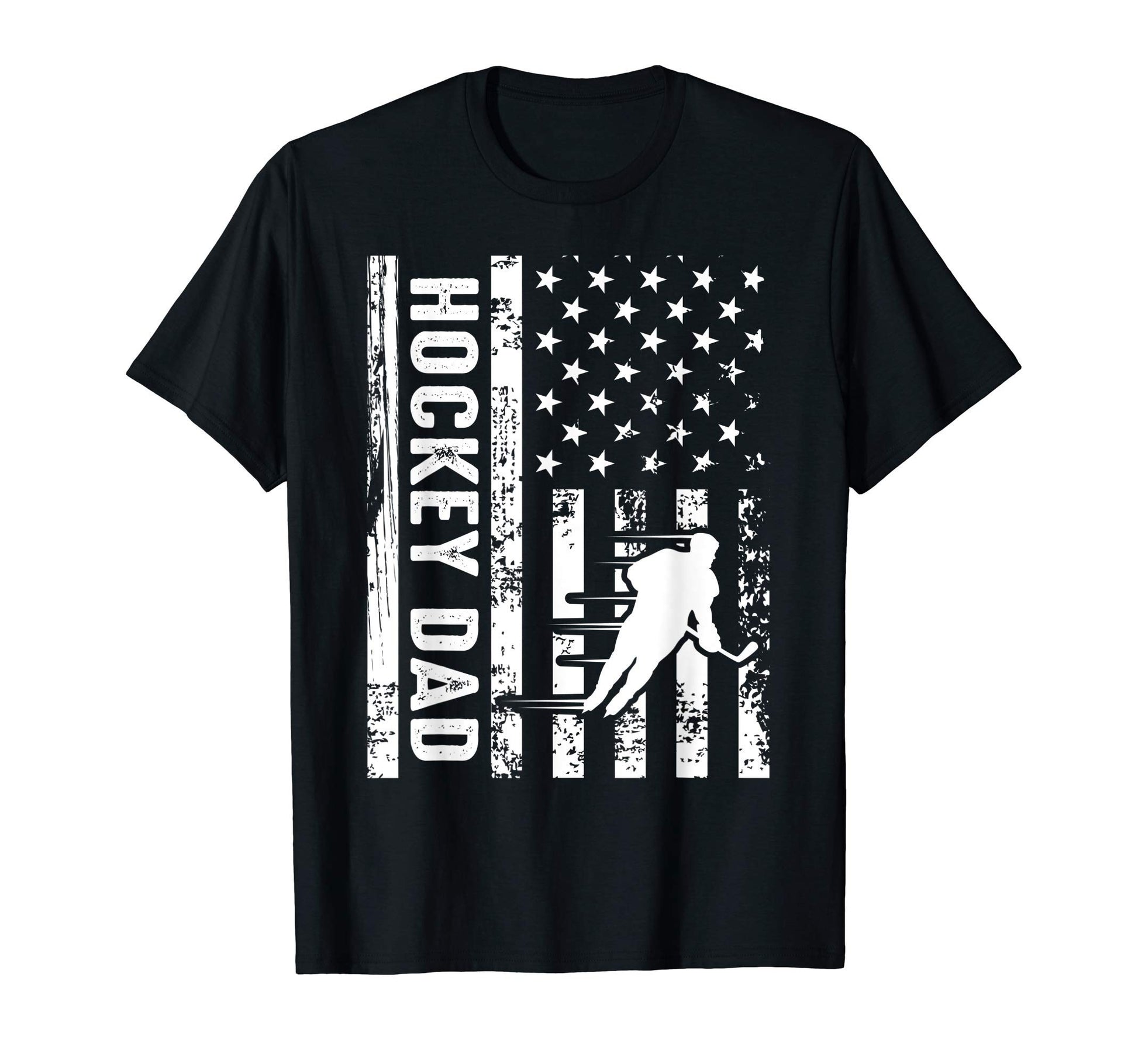 Mens Hockey Dad Funny Patriotic Gift T-Shirt - Minimalist Print Unisex - T-Shirt, Sweatshirt, Hoodie