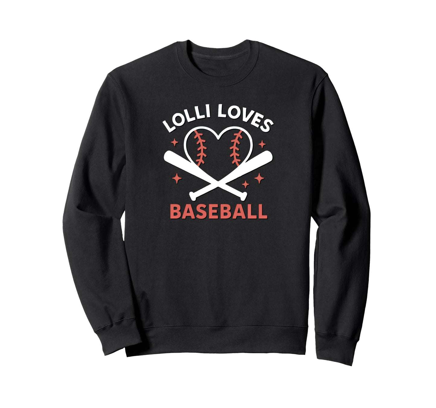 Lolli Loves Baseball Baseball Grandma Sweatshirt - Unique Graphic Unisex - T-Shirt, Sweatshirt, Hoodie