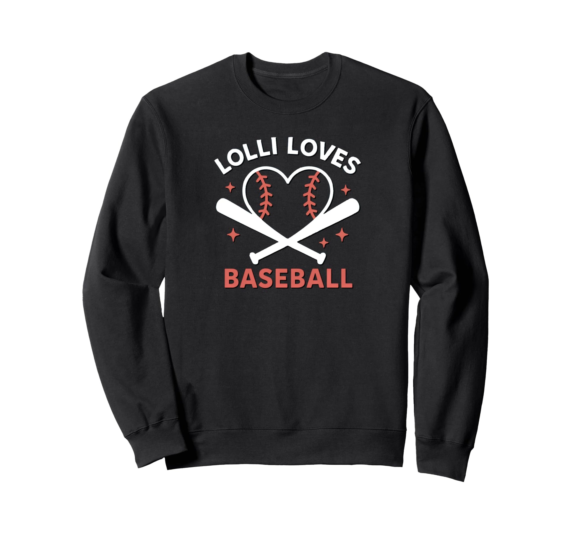 Lolli Loves Baseball Baseball Grandma Sweatshirt - Unique Graphic Unisex - T-Shirt, Sweatshirt, Hoodie