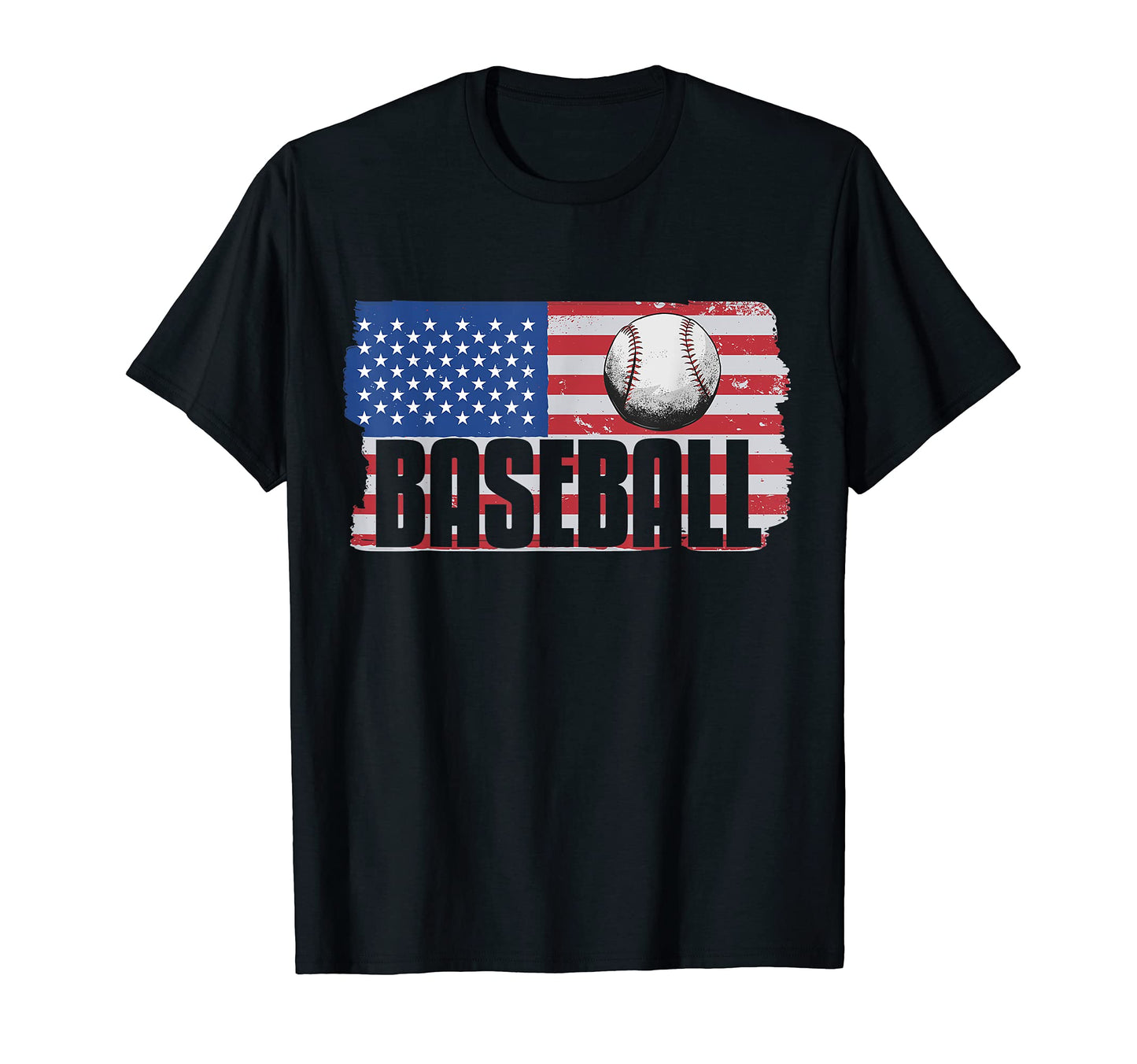 Patriotic Flag Baseball Softball 4 Th T-Shirt - Trendy Graphic for Adults - T-Shirt, Sweatshirt, Hoodie
