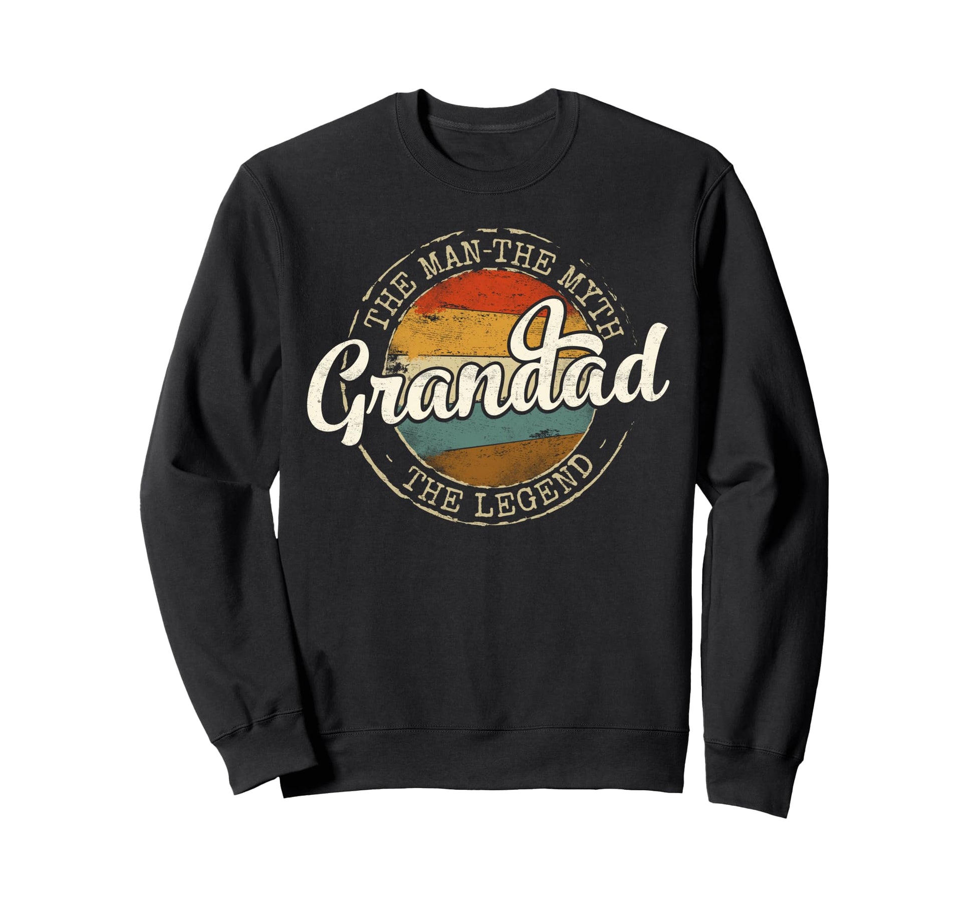 Grandad Myth Legend Stamp Fathers Sweatshirt - Fun Novelty Design Unisex - T-Shirt, Sweatshirt, Hoodie