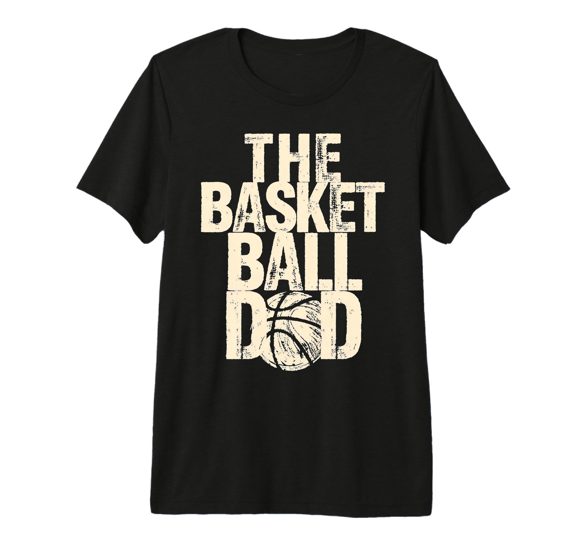 Fathers Day Basketball Dad Tri Blend T-Shirt - Custom Art Print for Adults - T-Shirt, Sweatshirt, Hoodie