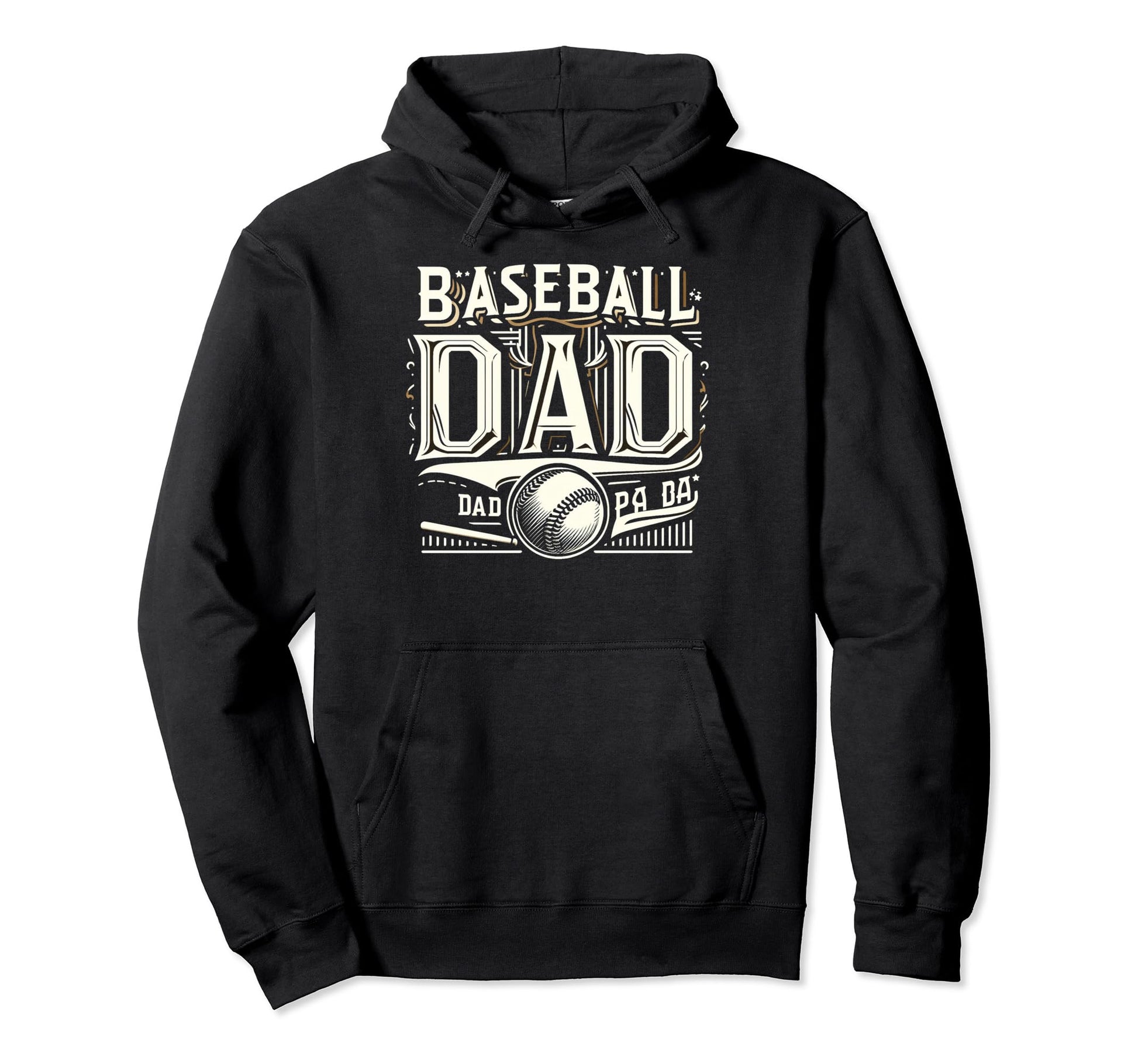 Baseball Dad Fathers Day Hoodie - Fun Novelty Design Men Women - T-Shirt, Sweatshirt, Hoodie