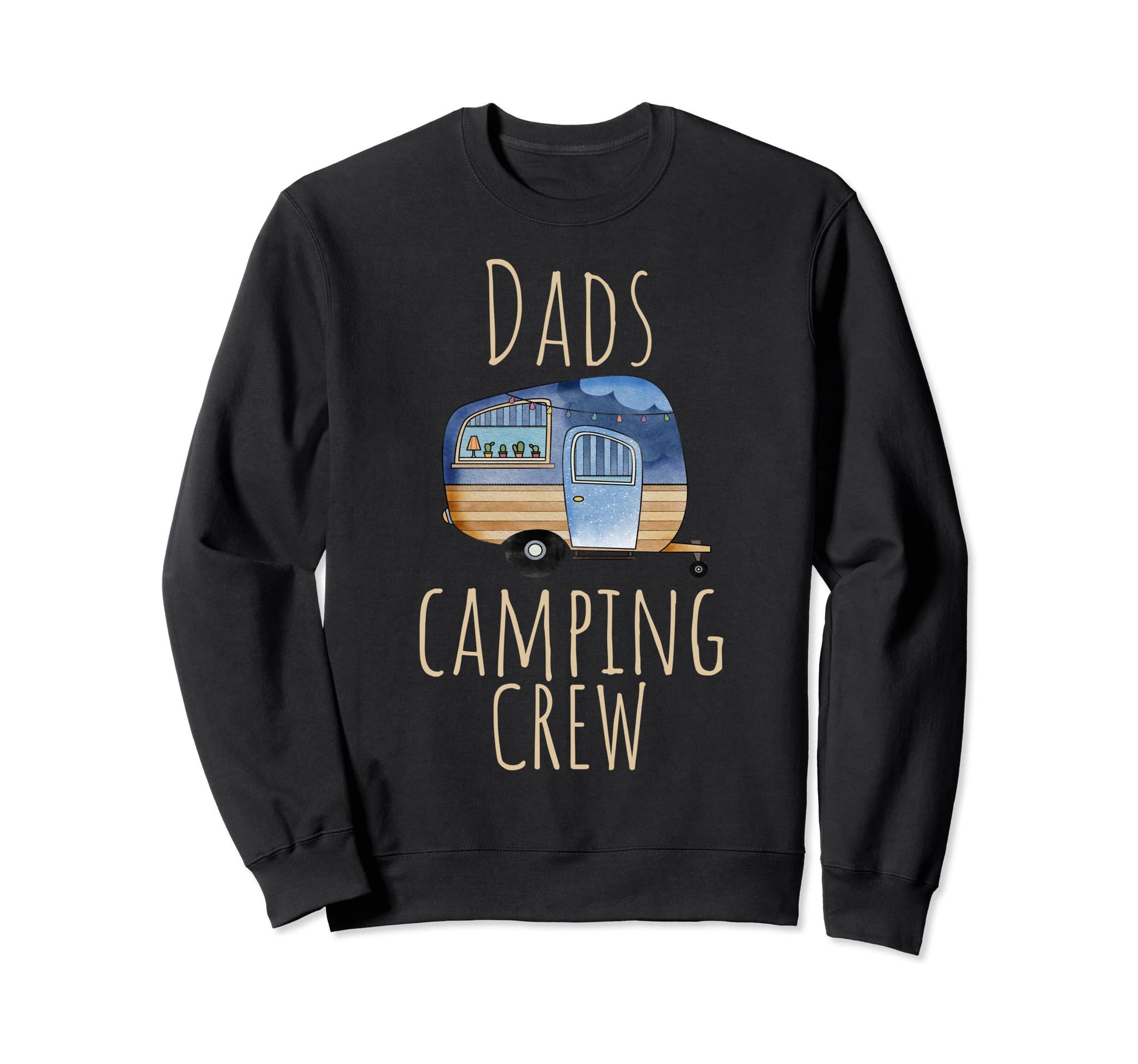 Funny Camping Life Family Brown Blue Sweatshirt - Graphic Print Unisex - T-Shirt, Sweatshirt, Hoodie