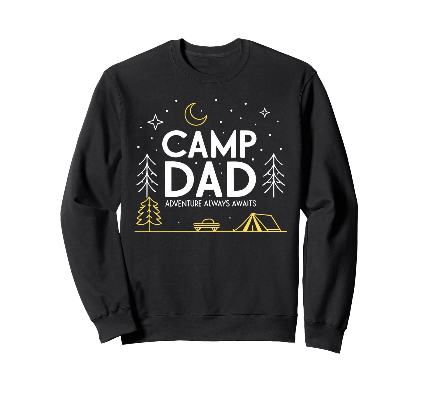 Camping Fathers Day Camp Dad Sweatshirt - Minimalist Print Men Women - T-Shirt, Sweatshirt, Hoodie
