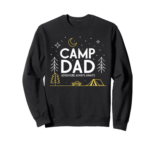 Camping Fathers Day Camp Dad Sweatshirt - Minimalist Print Men Women - T-Shirt, Sweatshirt, Hoodie