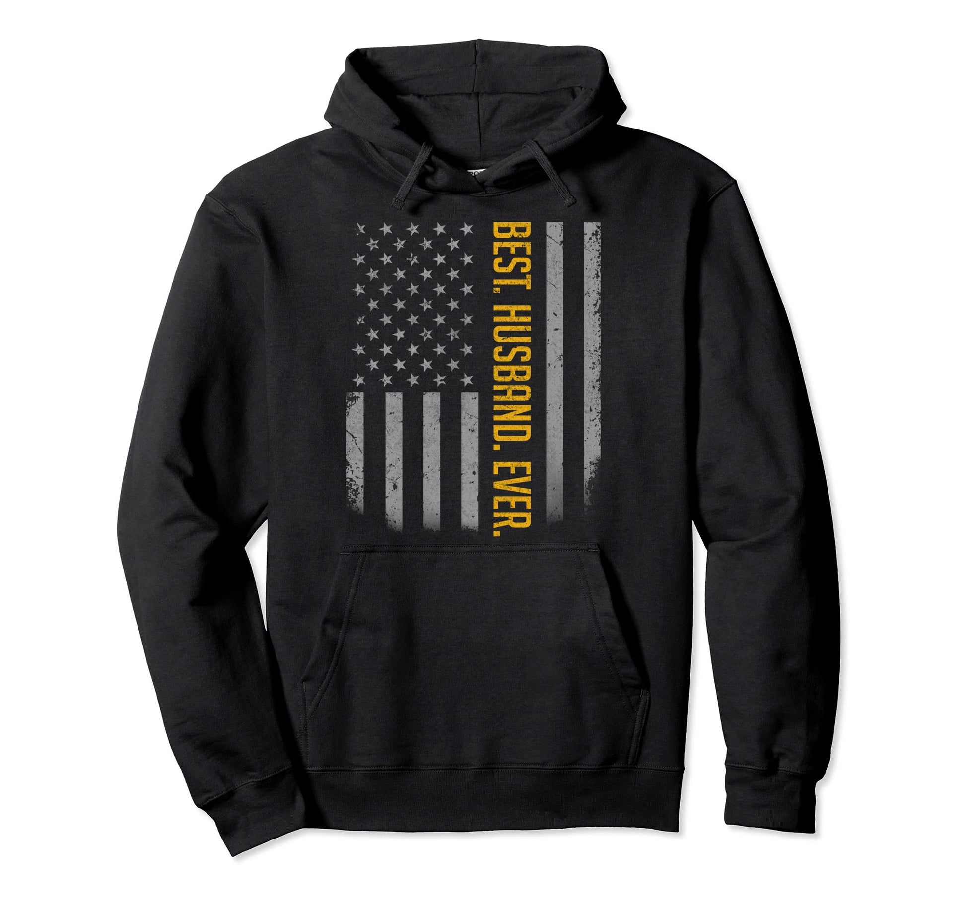 Best Husband Ever American Flag Gift Hoodie - Custom Art Print Men Women - T-Shirt, Sweatshirt, Hoodie