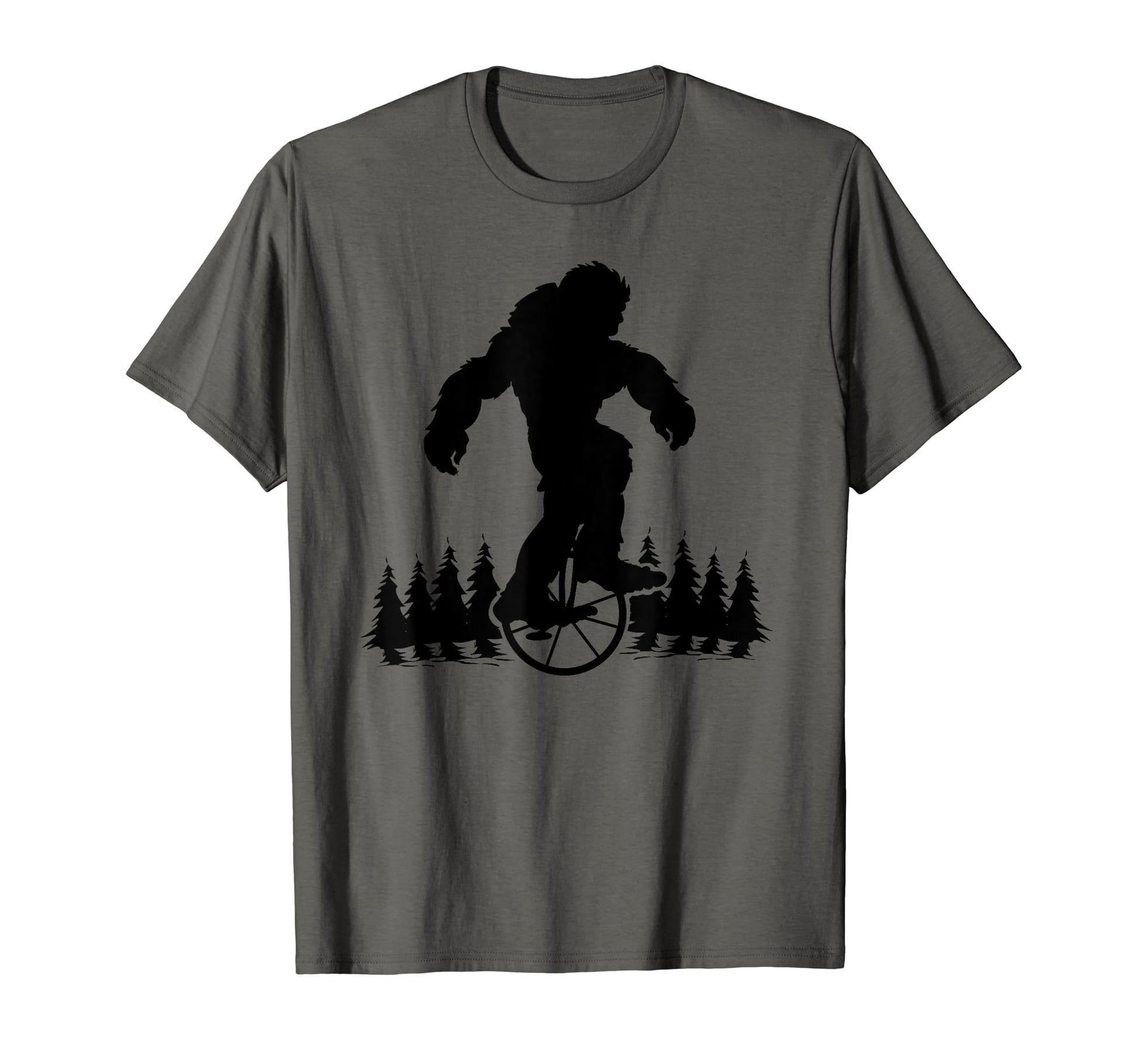 Bigfoot Unicycle Bike Unicyclist Yeti T-Shirt - Trendy Graphic Unisex - T-Shirt, Sweatshirt, Hoodie