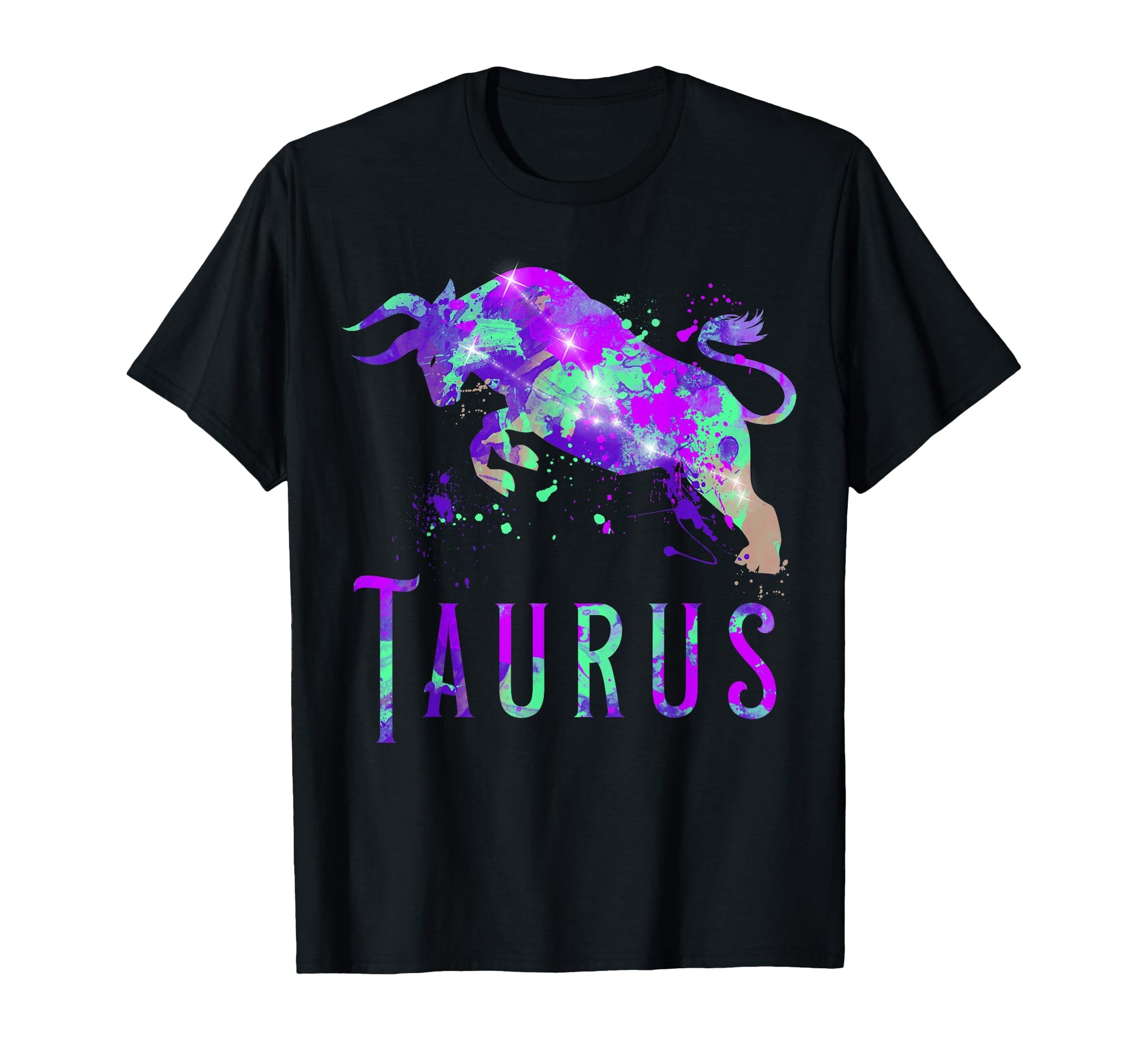 Watercolor Taurus Symbol Zodiac Sign T-Shirt - Graphic Print Unisex - T-Shirt, Sweatshirt, Hoodie