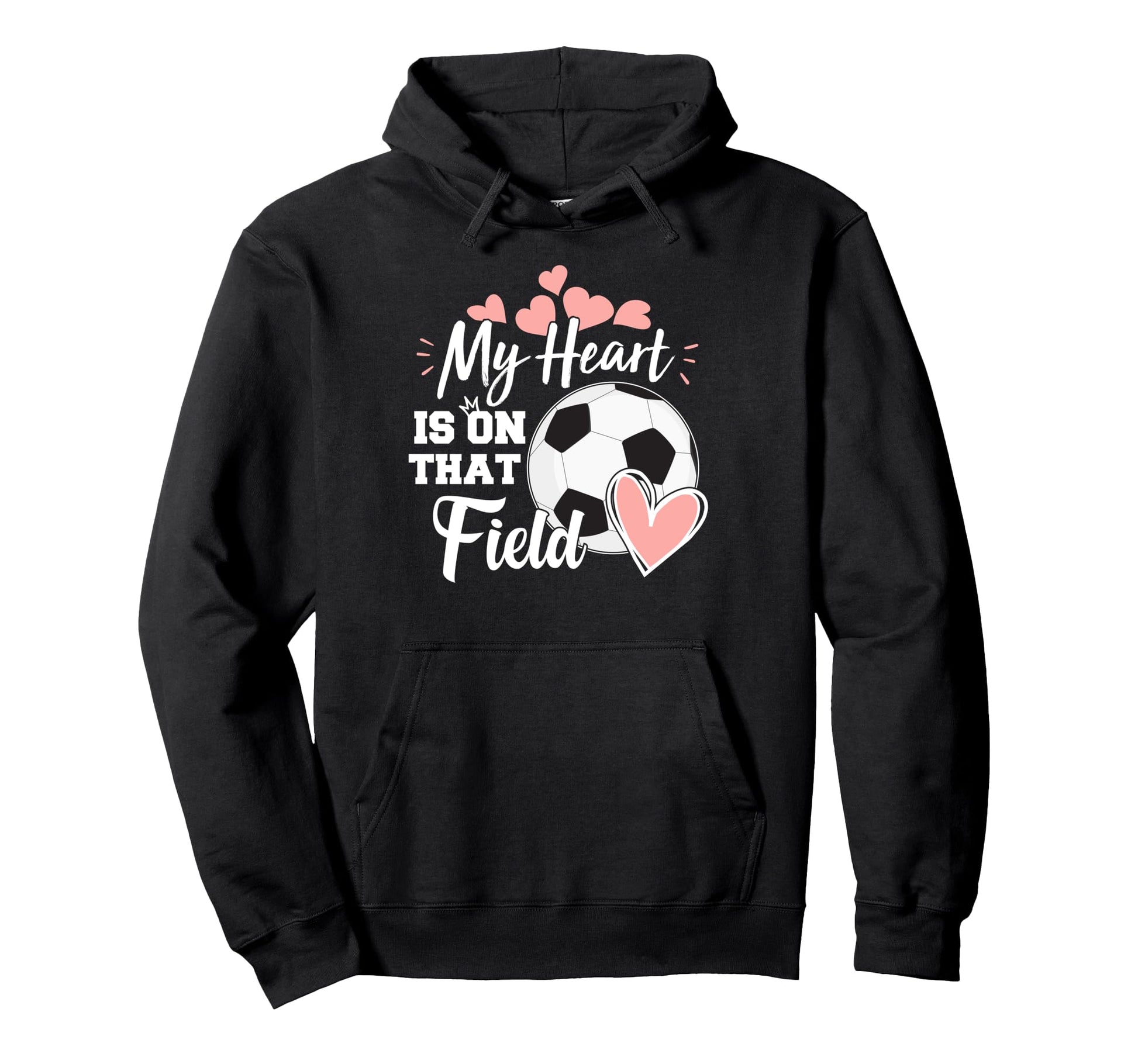 My Heart Is That Soccer Field Funny Dad Mom Hoodie - Unique Graphic Unisex - T-Shirt, Sweatshirt, Hoodie