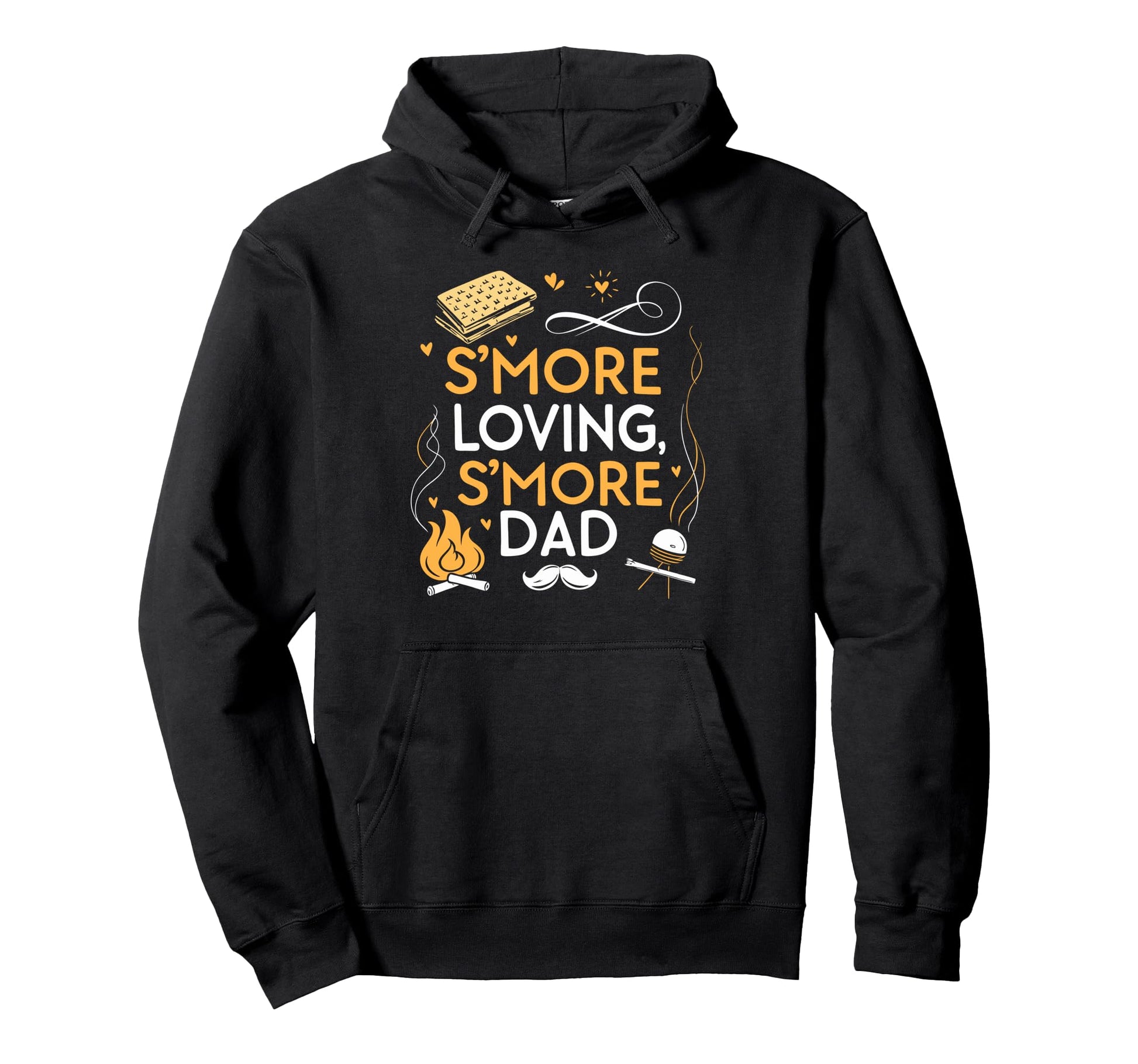 Camping Dad Smore Loving Fathers Day Hoodie - Trendy Graphic Unisex - T-Shirt, Sweatshirt, Hoodie