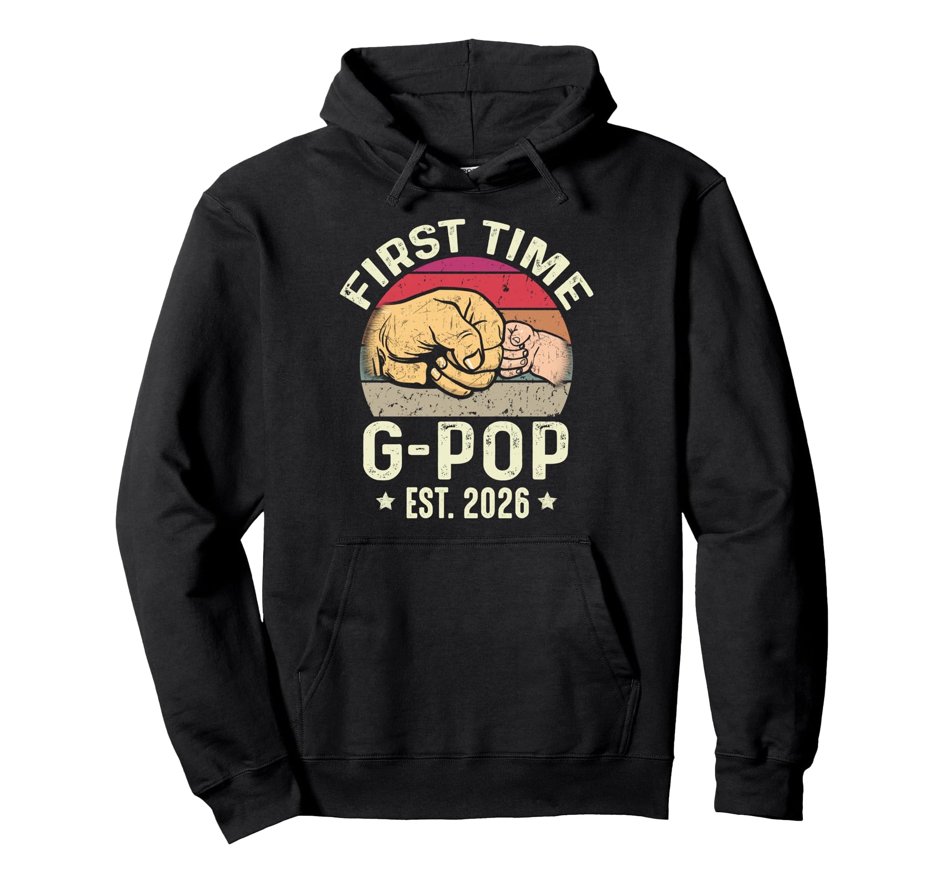 First Time G Pop Est 2026 New Papa Hoodie - Trendy Graphic for Adults - T-Shirt, Sweatshirt, Hoodie