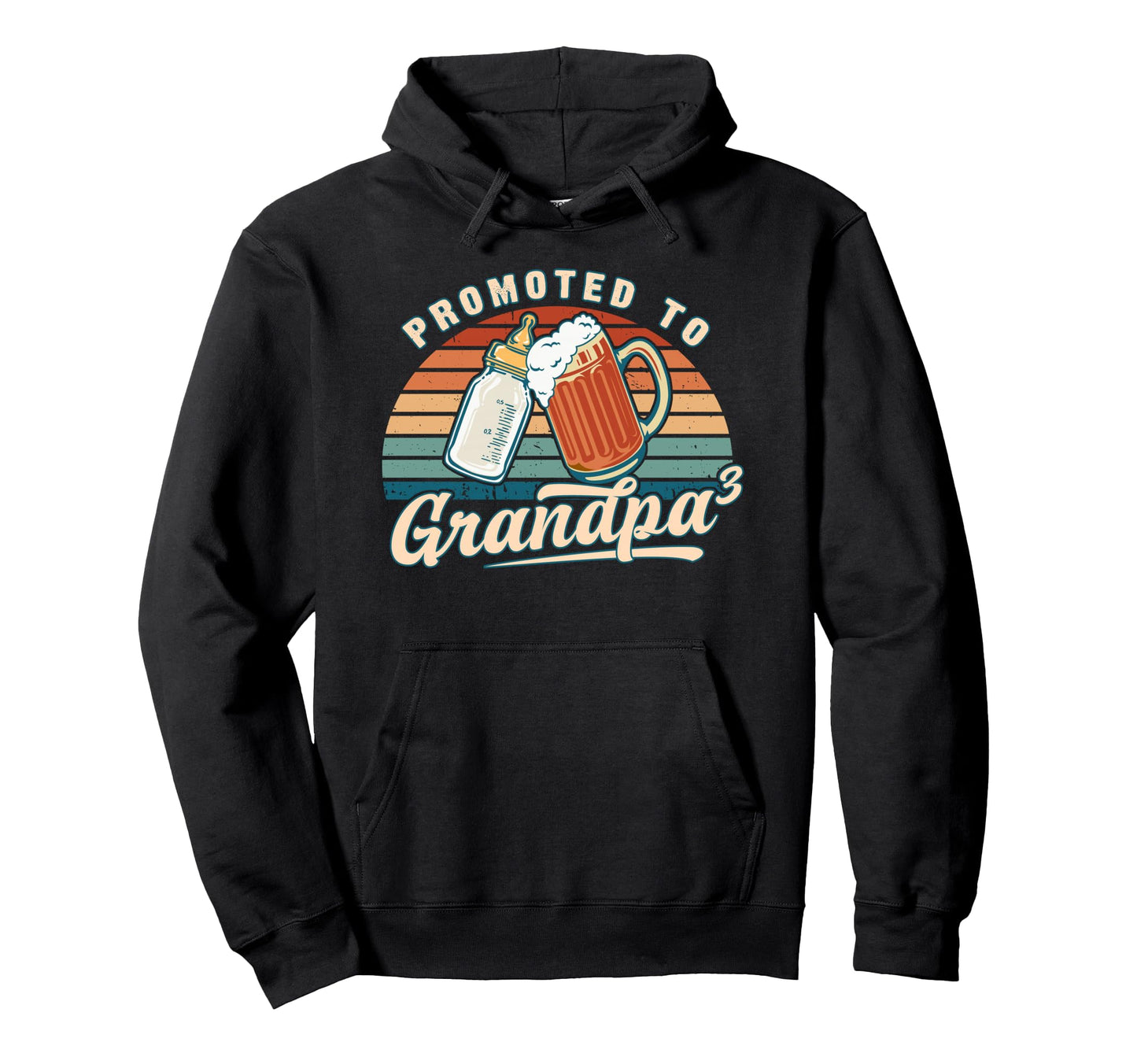 Promoted To Grandpa 3 Reveal Hoodie - Custom Art Print Men Women - T-Shirt, Sweatshirt, Hoodie