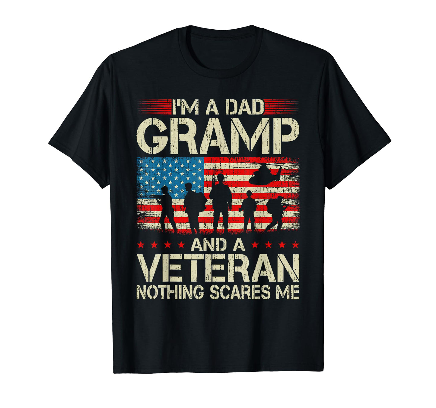 Im Dad Gramp And Veteran Grandpa Fathers T-Shirt - Trendy Graphic Unisex - T-Shirt, Sweatshirt, Hoodie