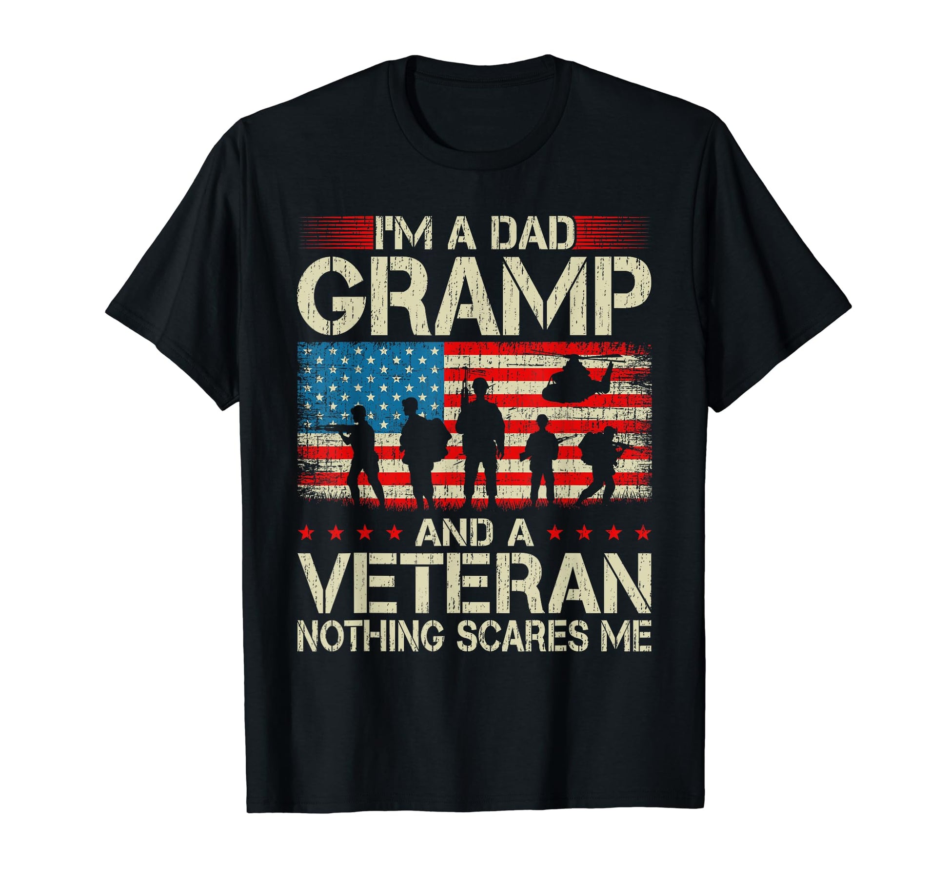 Im Dad Gramp And Veteran Grandpa Fathers T-Shirt - Trendy Graphic Unisex - T-Shirt, Sweatshirt, Hoodie