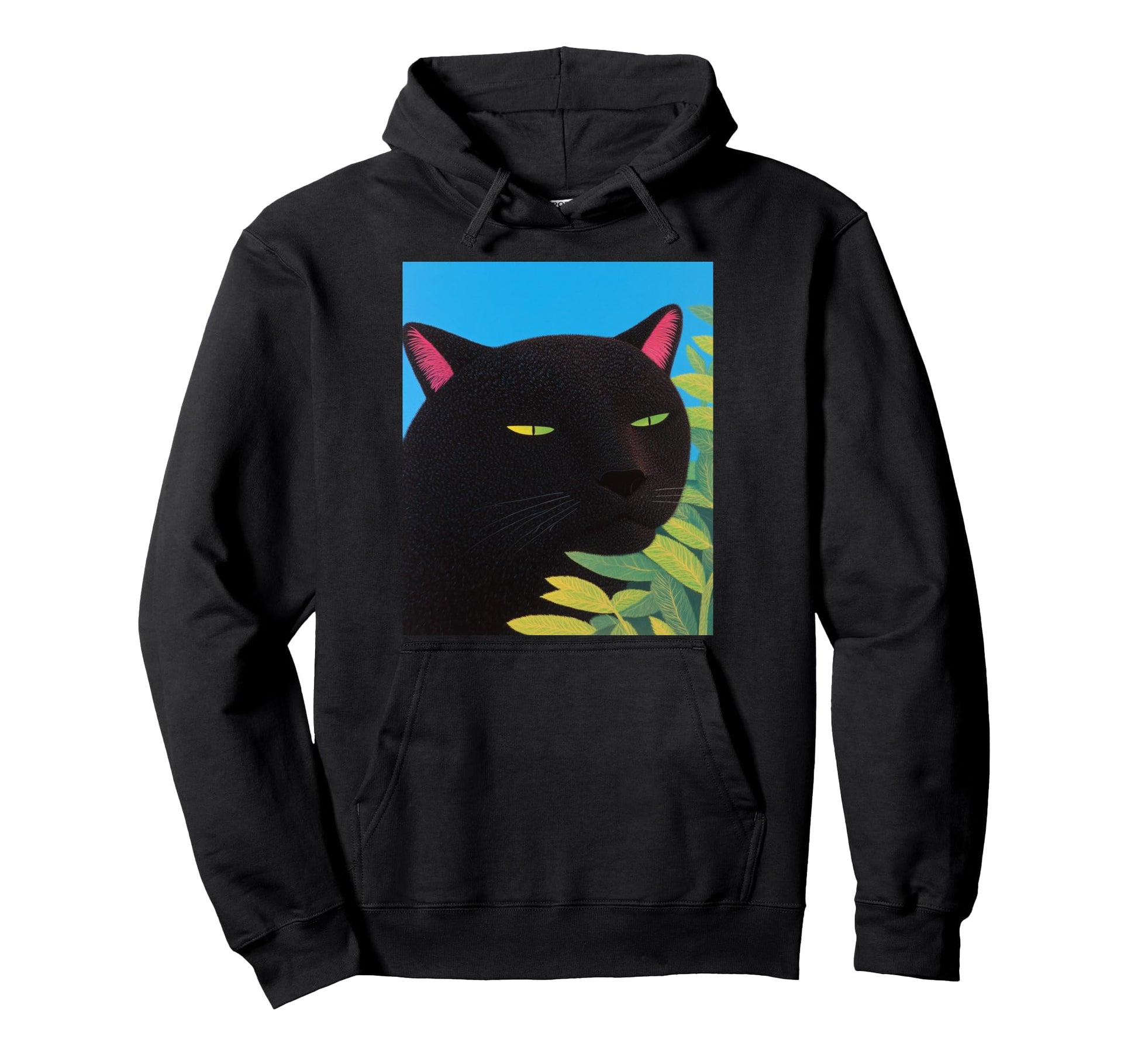 Trendy Tops Sarcastic Cat Panther Hoodie - Fun Novelty Design Men Women - T-Shirt, Sweatshirt, Hoodie