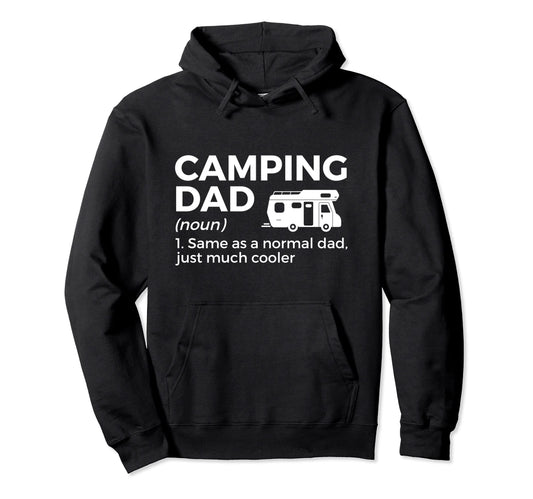 Camping Dad Definition Funny Rv Camper Hoodie - Minimalist Print Unisex - T-Shirt, Sweatshirt, Hoodie