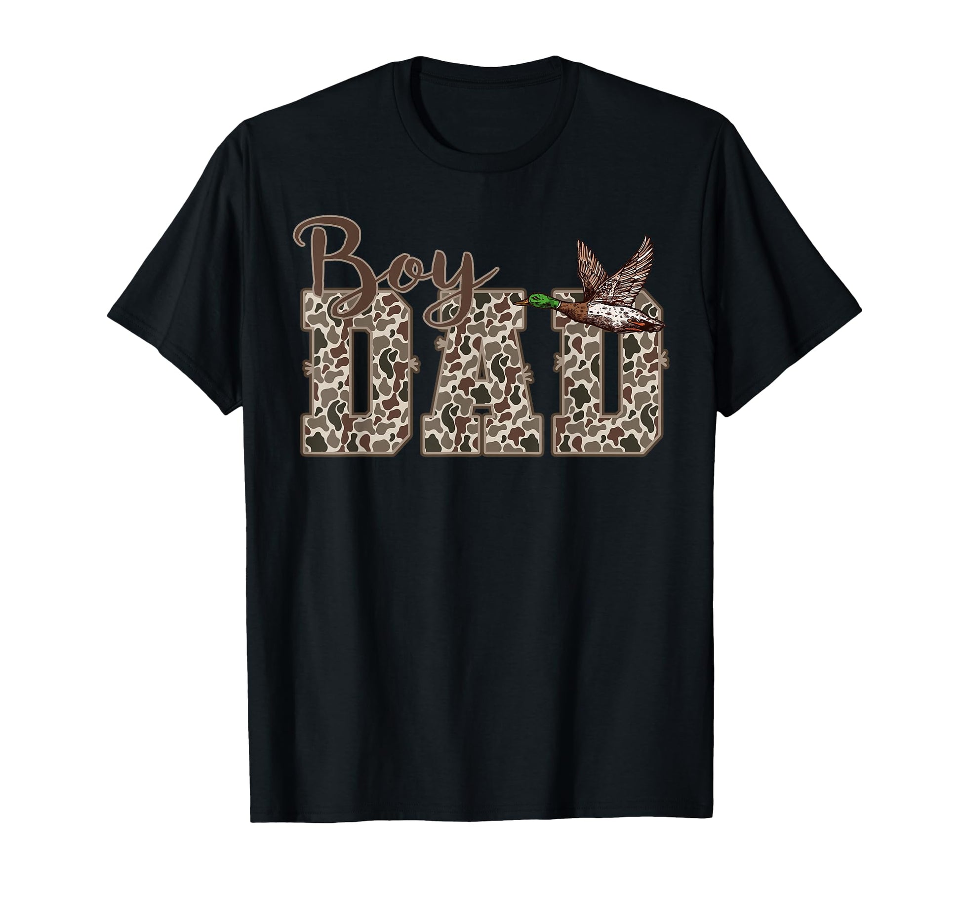 Hunting Dad Duck Camouflage Camo T-Shirt - Custom Art Print Men Women - T-Shirt, Sweatshirt, Hoodie
