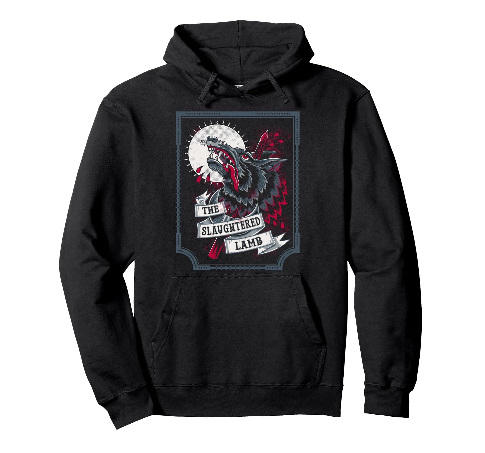 Slaughtered Lamb Wolf Head Beer Hoodie - Custom Art Print for Adults - T-Shirt, Sweatshirt, Hoodie