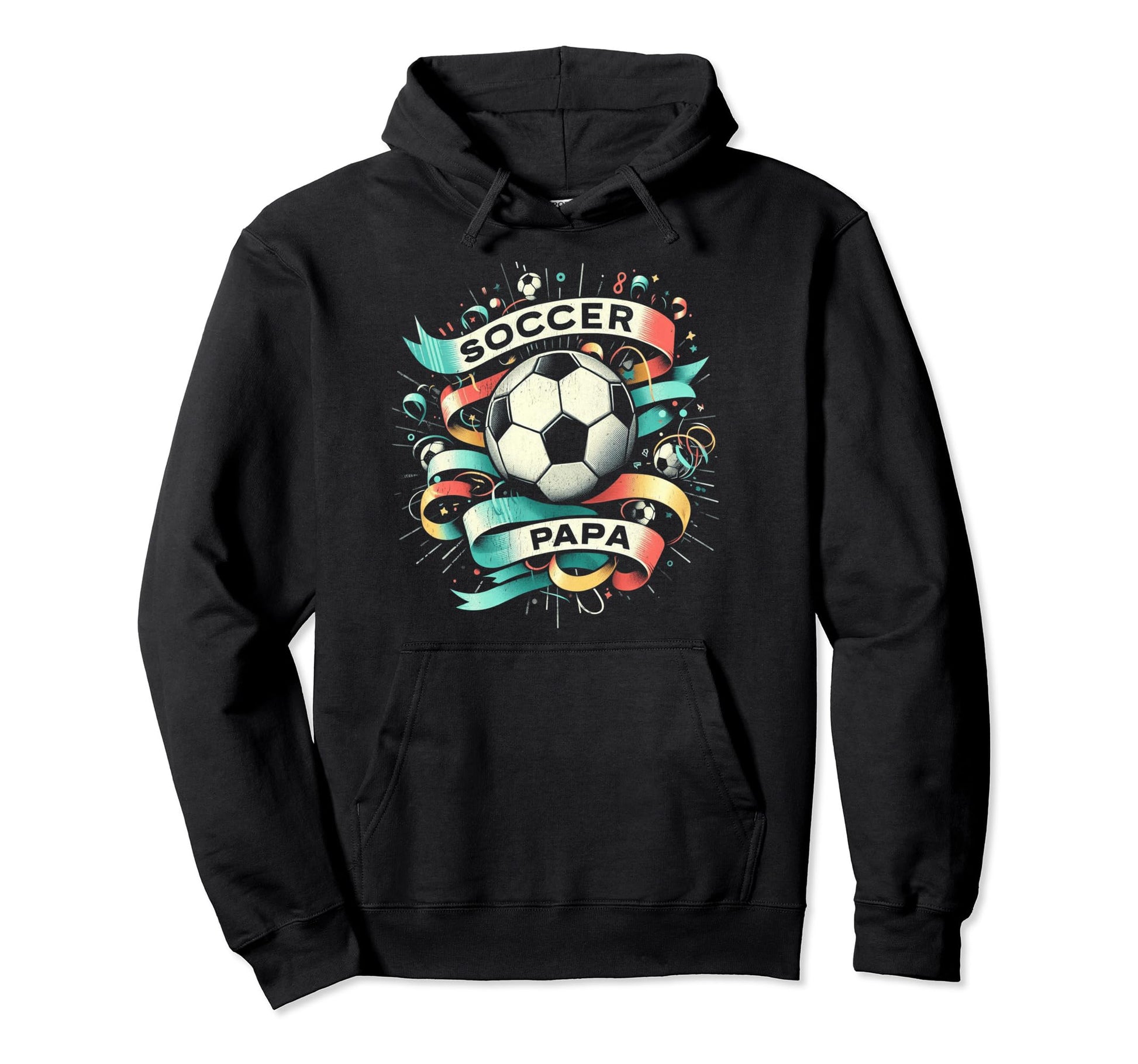 Soccer Papa Family Matching Dad Hoodie - Custom Art Print Men Women - T-Shirt, Sweatshirt, Hoodie