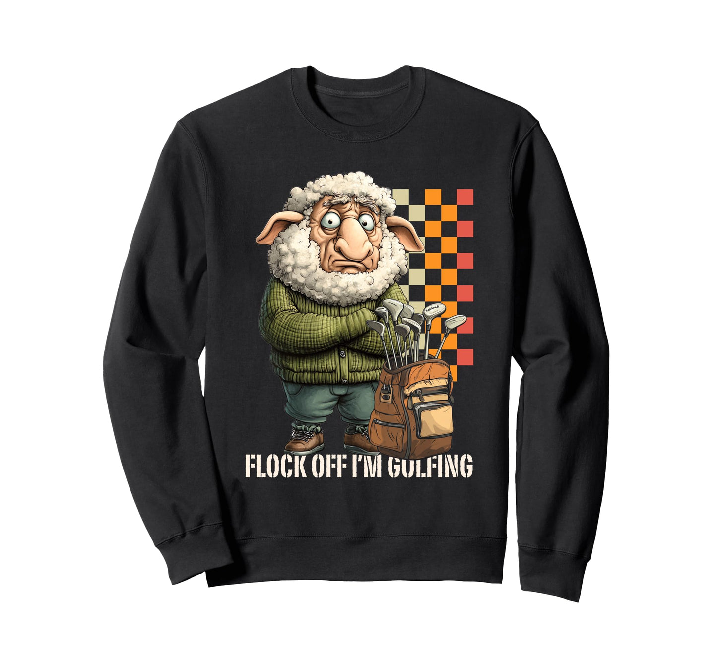 Unique Funny Sheep Golf Player Him Sweatshirt - Streetwear Style Unisex - T-Shirt, Sweatshirt, Hoodie