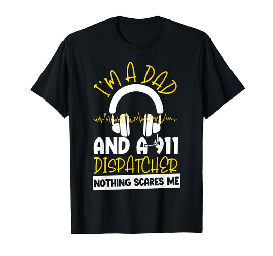 911 Dispatcher Thin Gold Yellow Line T-Shirt - Custom Art Print for Adults - T-Shirt, Sweatshirt, Hoodie