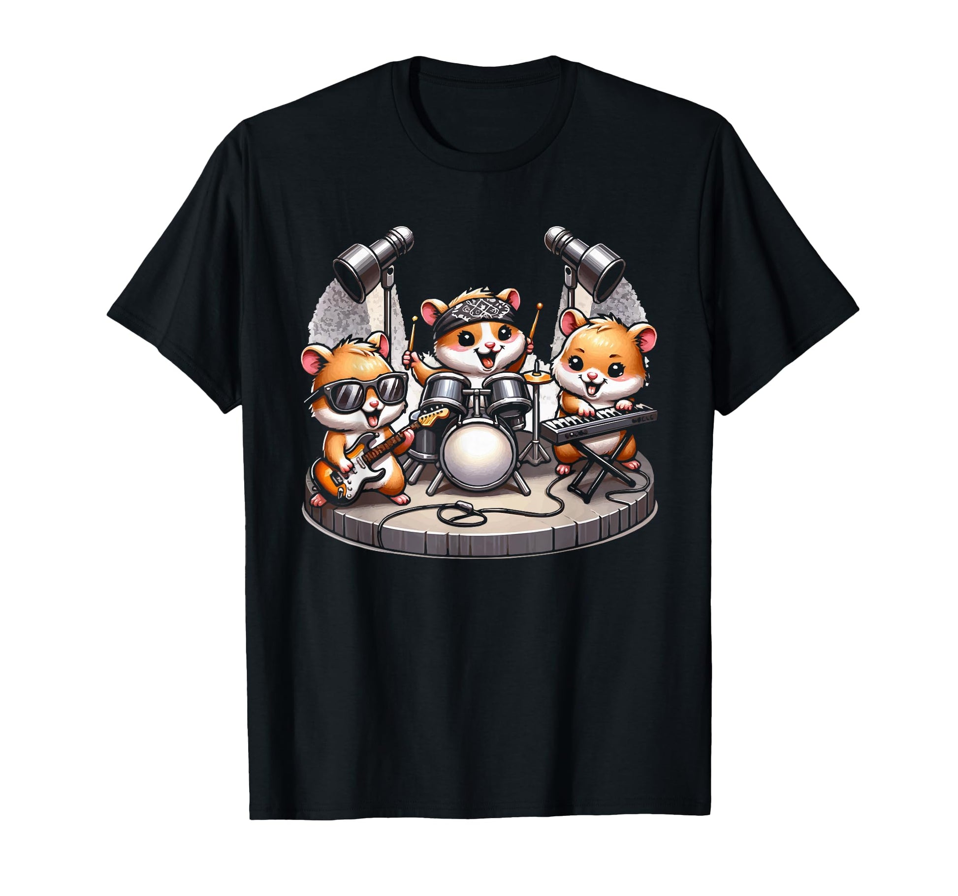 Hamster Rock Band Hammy Musician Rodent T-Shirt - Streetwear Style Unisex - T-Shirt, Sweatshirt, Hoodie