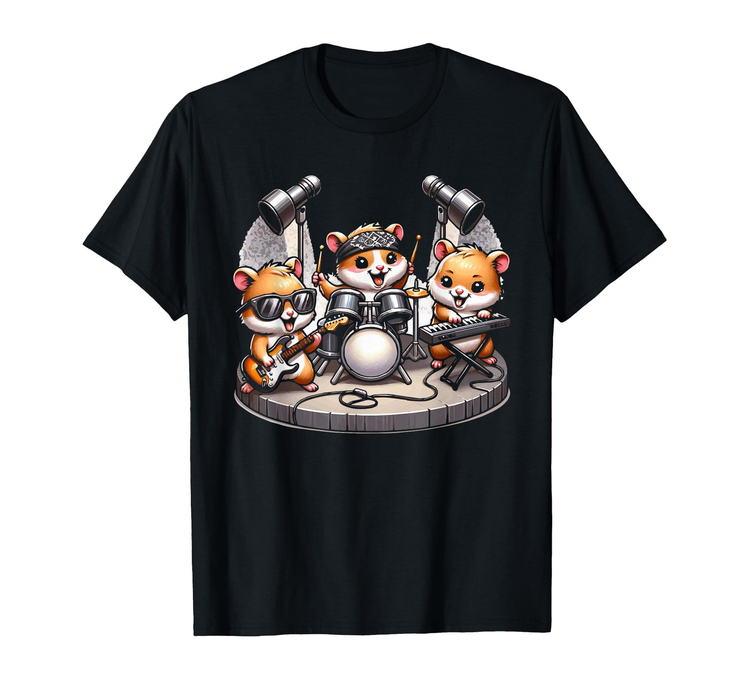 Hamster Rock Band Jam Session T-Shirt - Casual Everyday Wear Men Women - T-Shirt, Sweatshirt, Hoodie