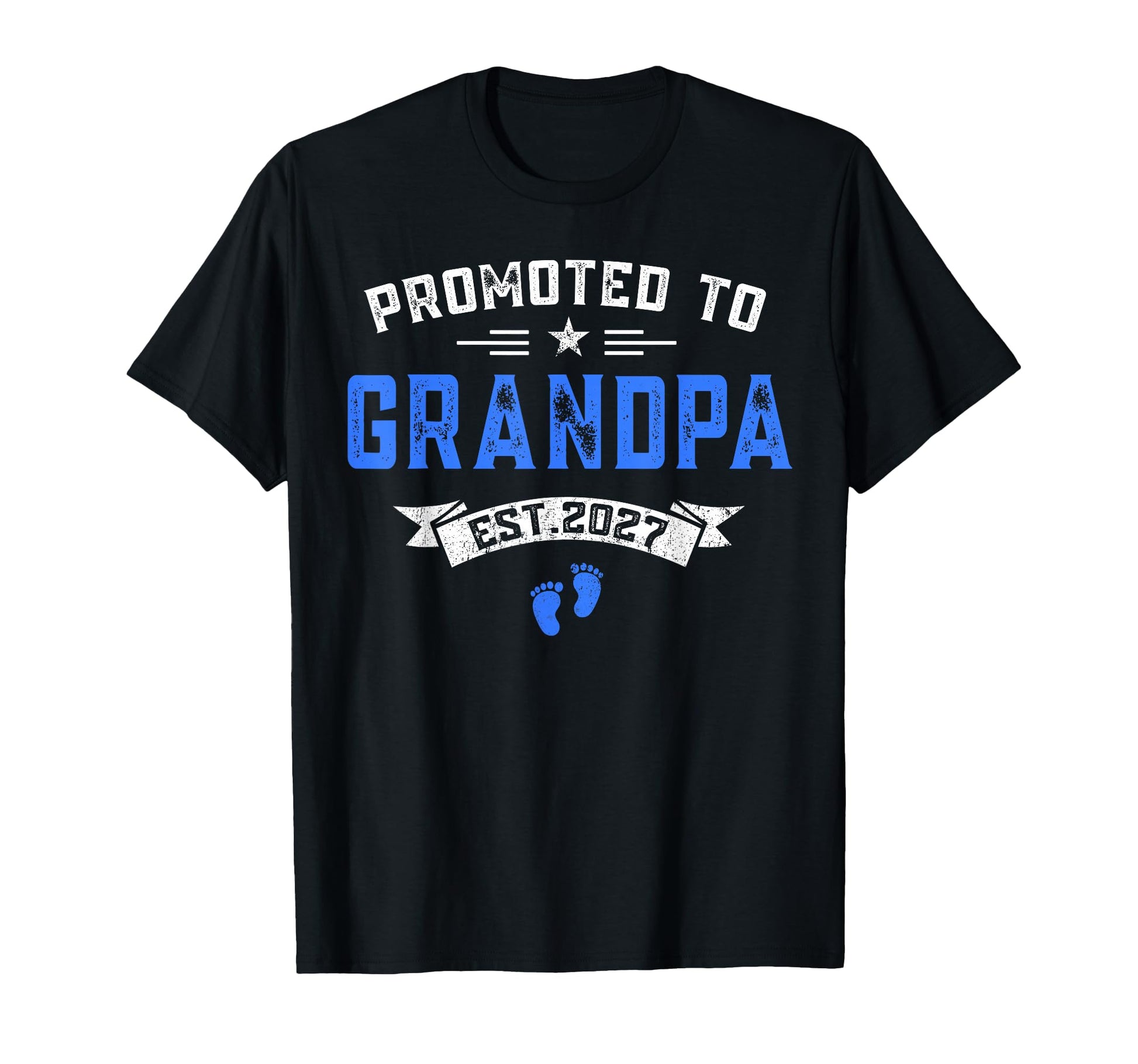 Promoted To Grandpa Est 2027 New Dad T-Shirt - Trendy Graphic for Adults - T-Shirt, Sweatshirt, Hoodie