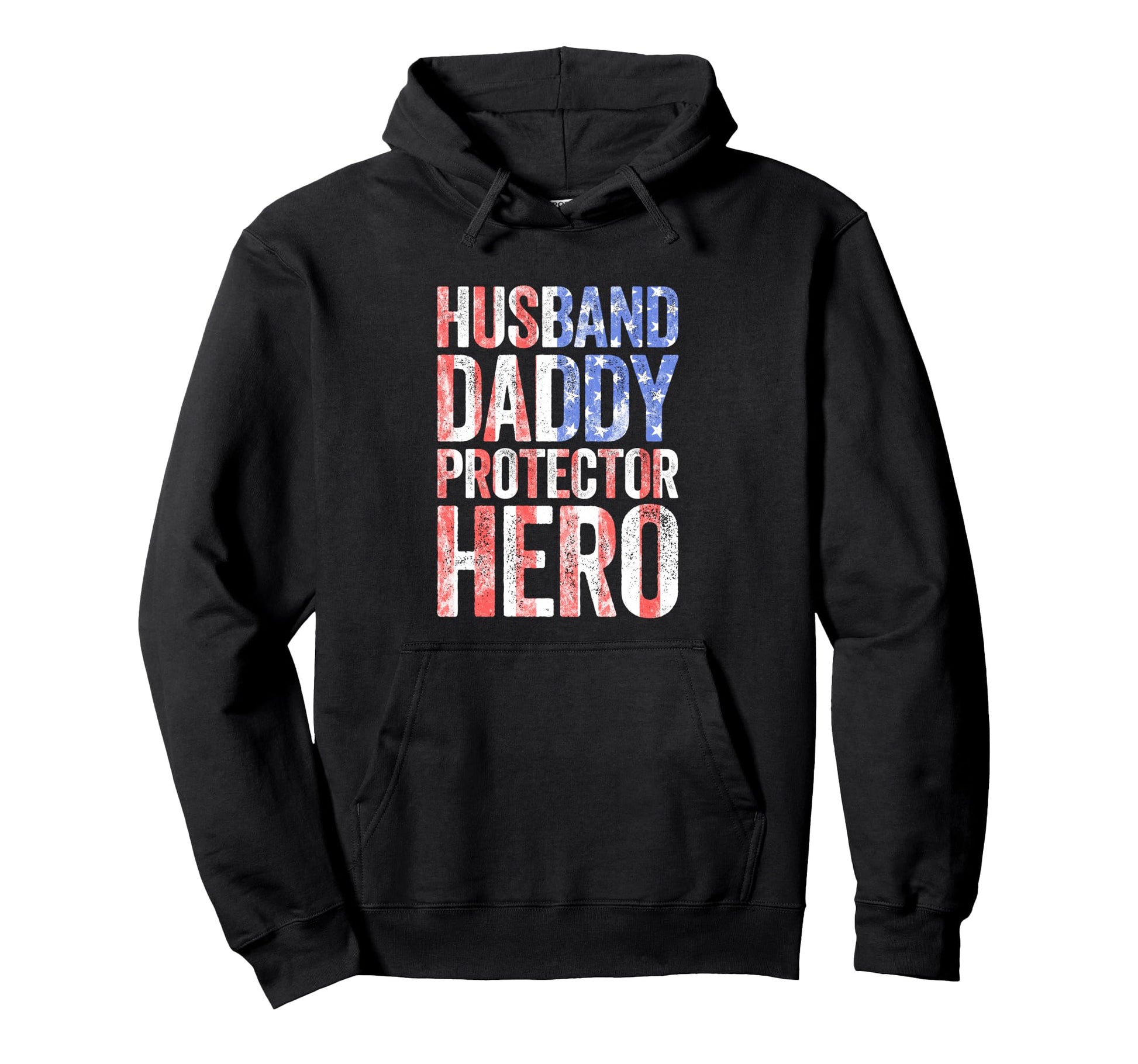 Husband Daddy Protector Hero Dad Hoodie - Custom Art Print for Adults - T-Shirt, Sweatshirt, Hoodie
