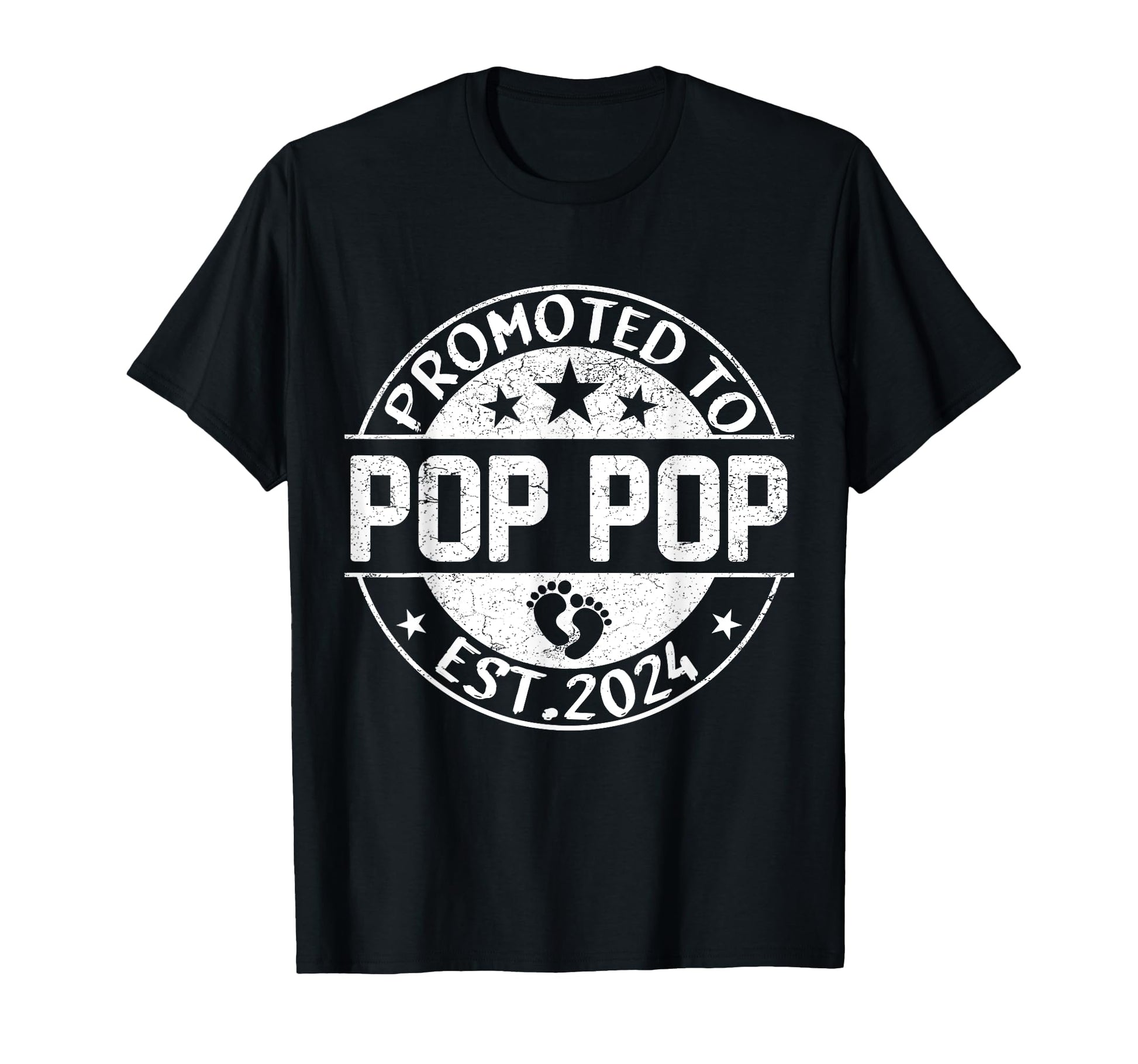 Promoted To Pop Pop Est 2024 T-Shirt - Fun Novelty Design Men Women - T-Shirt, Sweatshirt, Hoodie