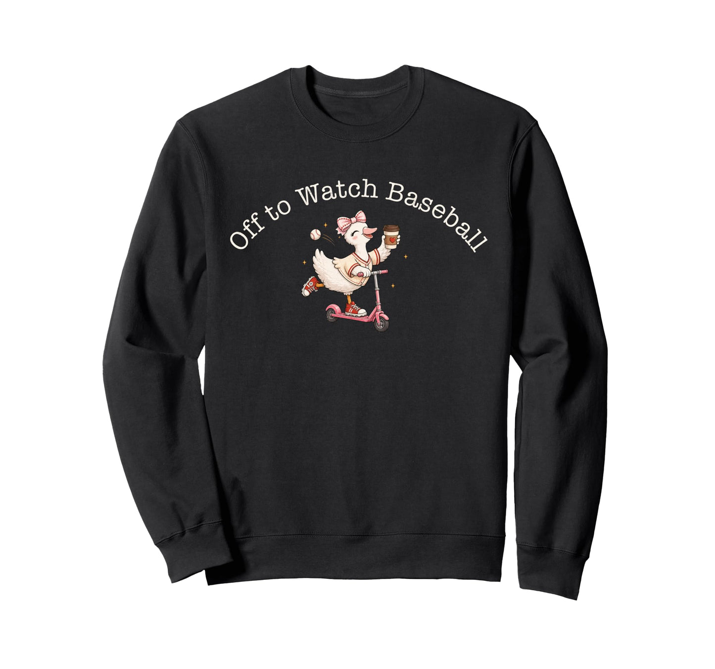 Off To Watch Baseball Funny Goose Sweatshirt - Streetwear Style for Adults - T-Shirt, Sweatshirt, Hoodie