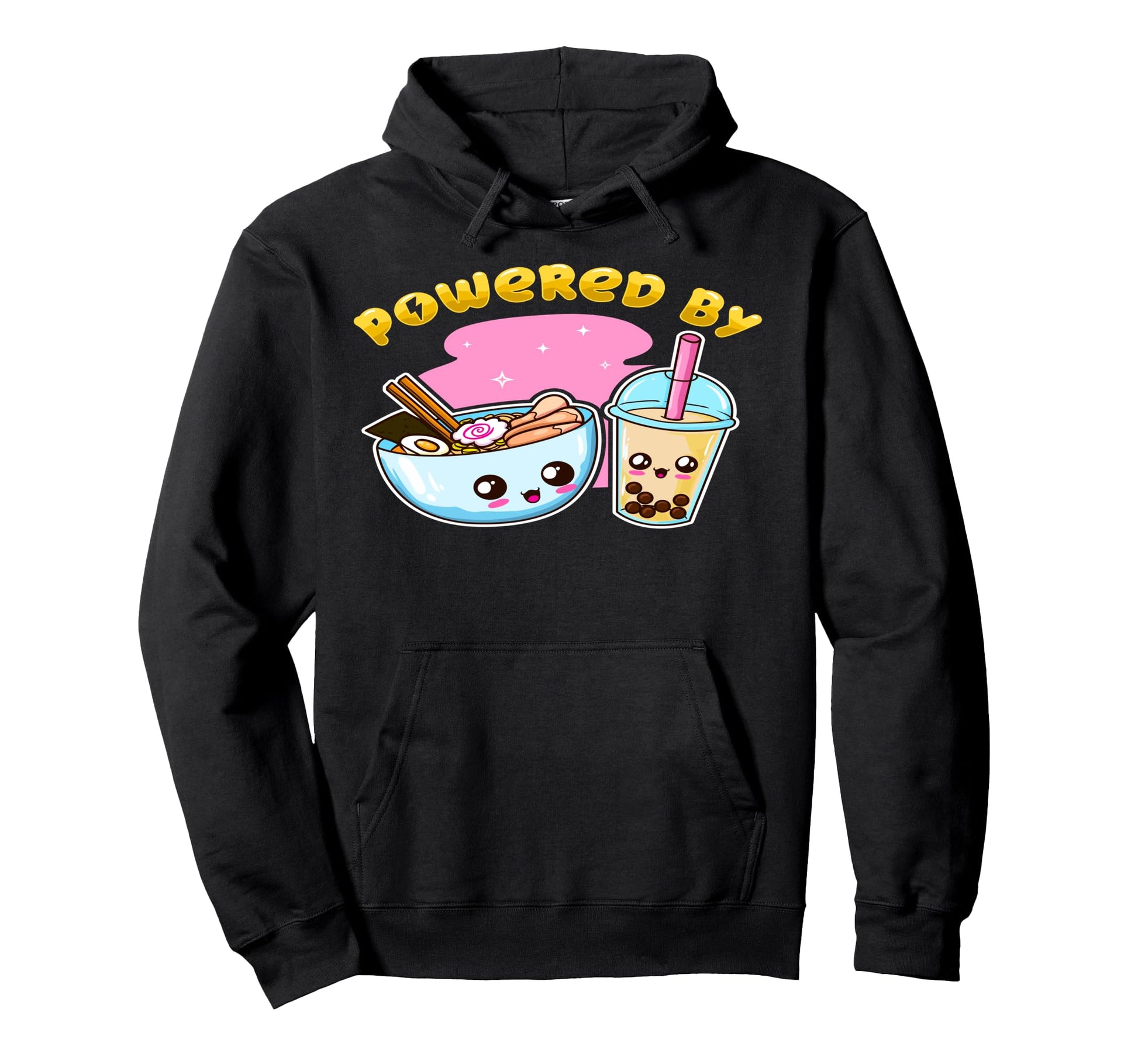 Ramen Bubble Tea Boba Japanese Noodles Hoodie - Custom Art Print Unisex - T-Shirt, Sweatshirt, Hoodie