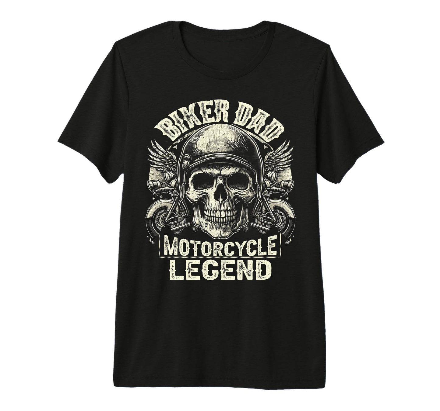 Biker Dad Motorcycle Legend Dad T-Shirt - Casual Everyday Wear for Adults - T-Shirt, Sweatshirt, Hoodie