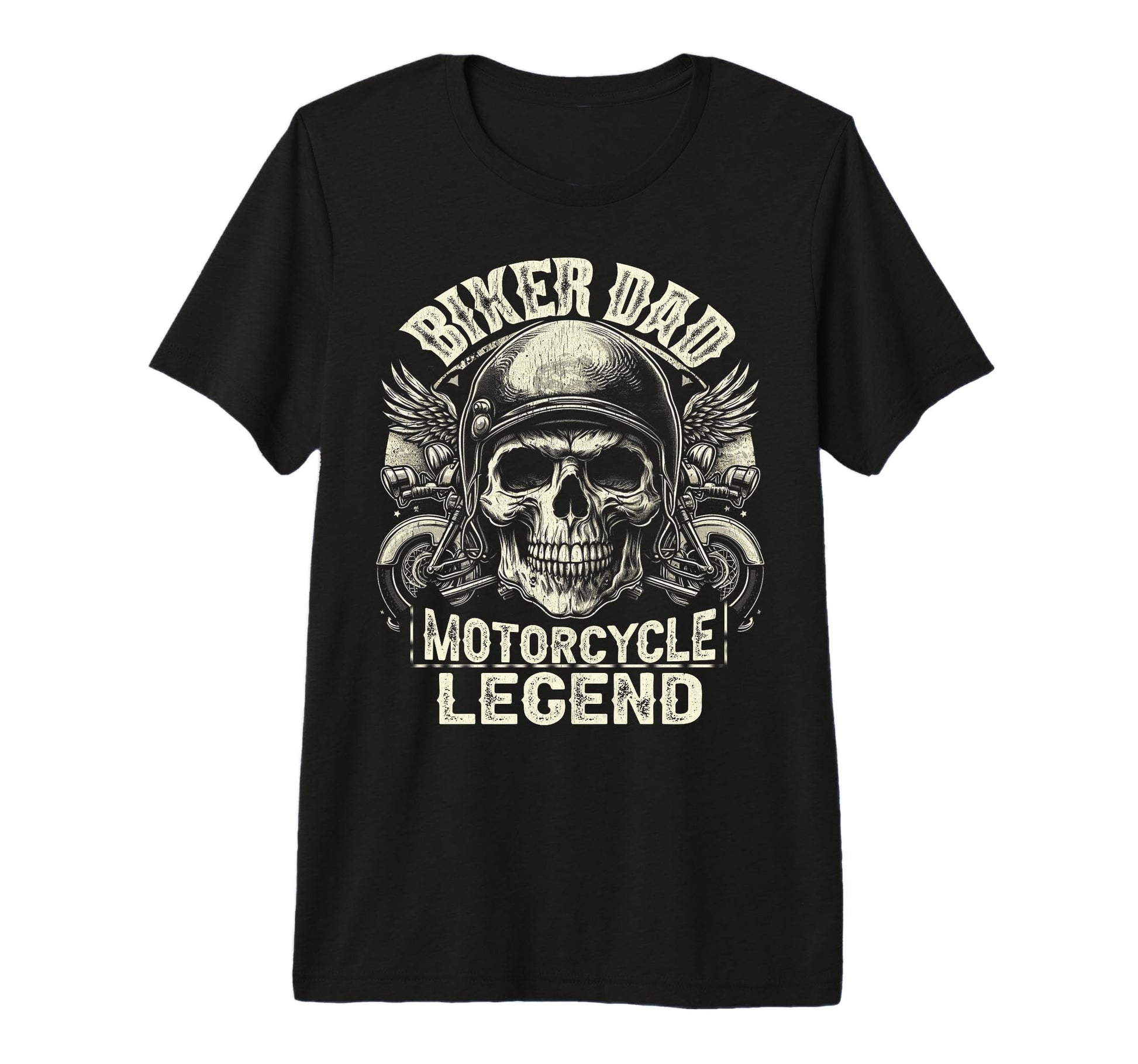 Biker Dad Motorcycle Legend Dad T-Shirt - Casual Everyday Wear for Adults - T-Shirt, Sweatshirt, Hoodie