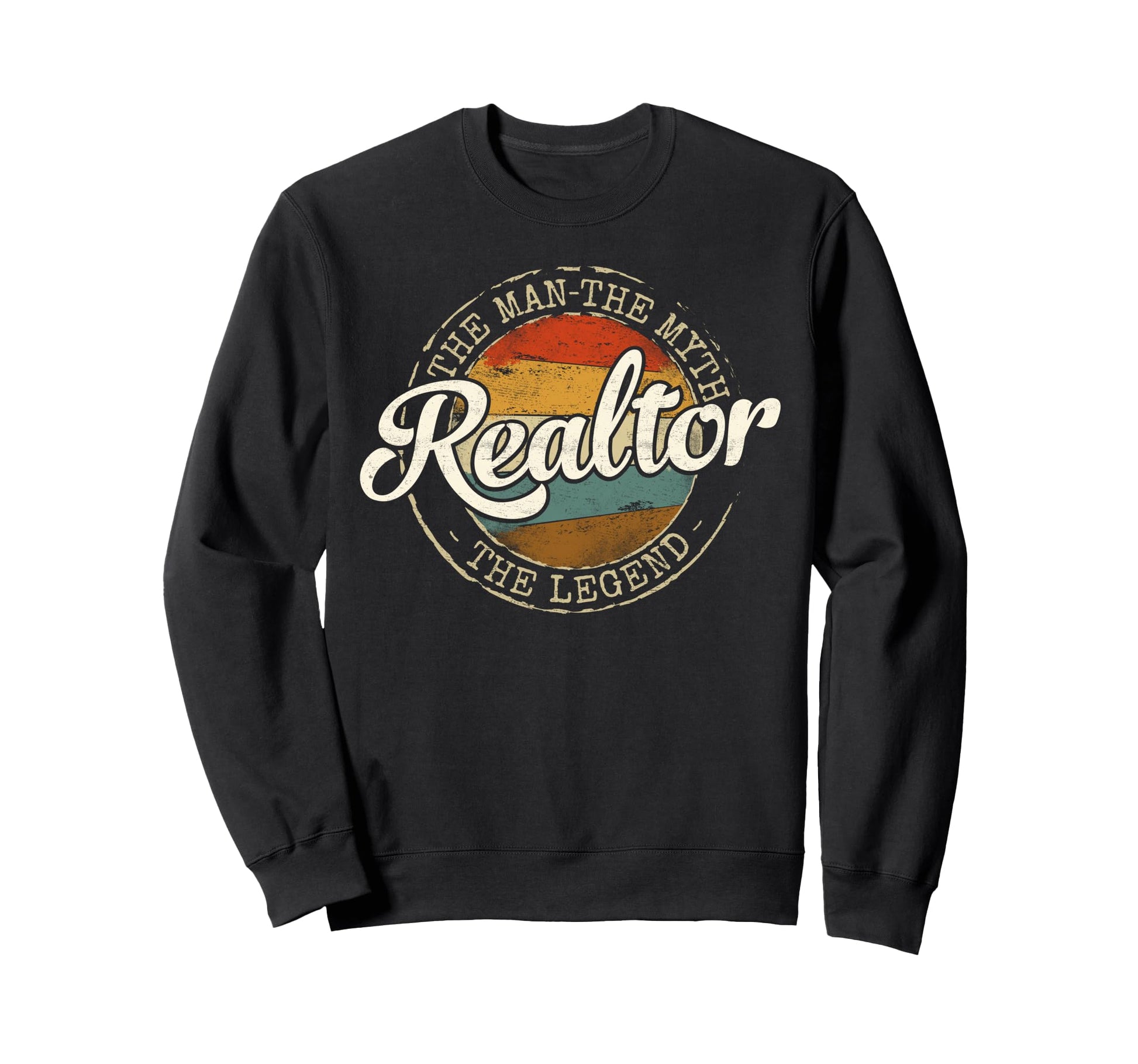 Realtor Myth Legend Stamp Real Sweatshirt - Minimalist Print Men Women - T-Shirt, Sweatshirt, Hoodie