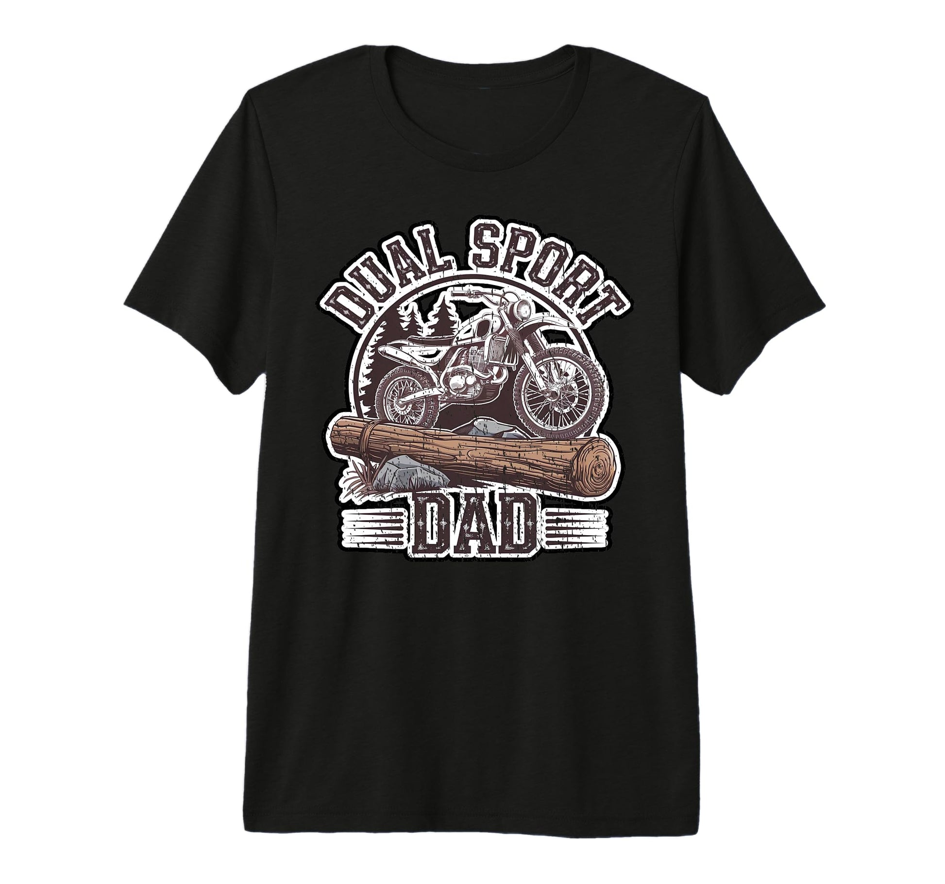 Dual Sport Dad Motorcycle Enthusiast Father T-Shirt - Graphic Print Unisex - T-Shirt, Sweatshirt, Hoodie