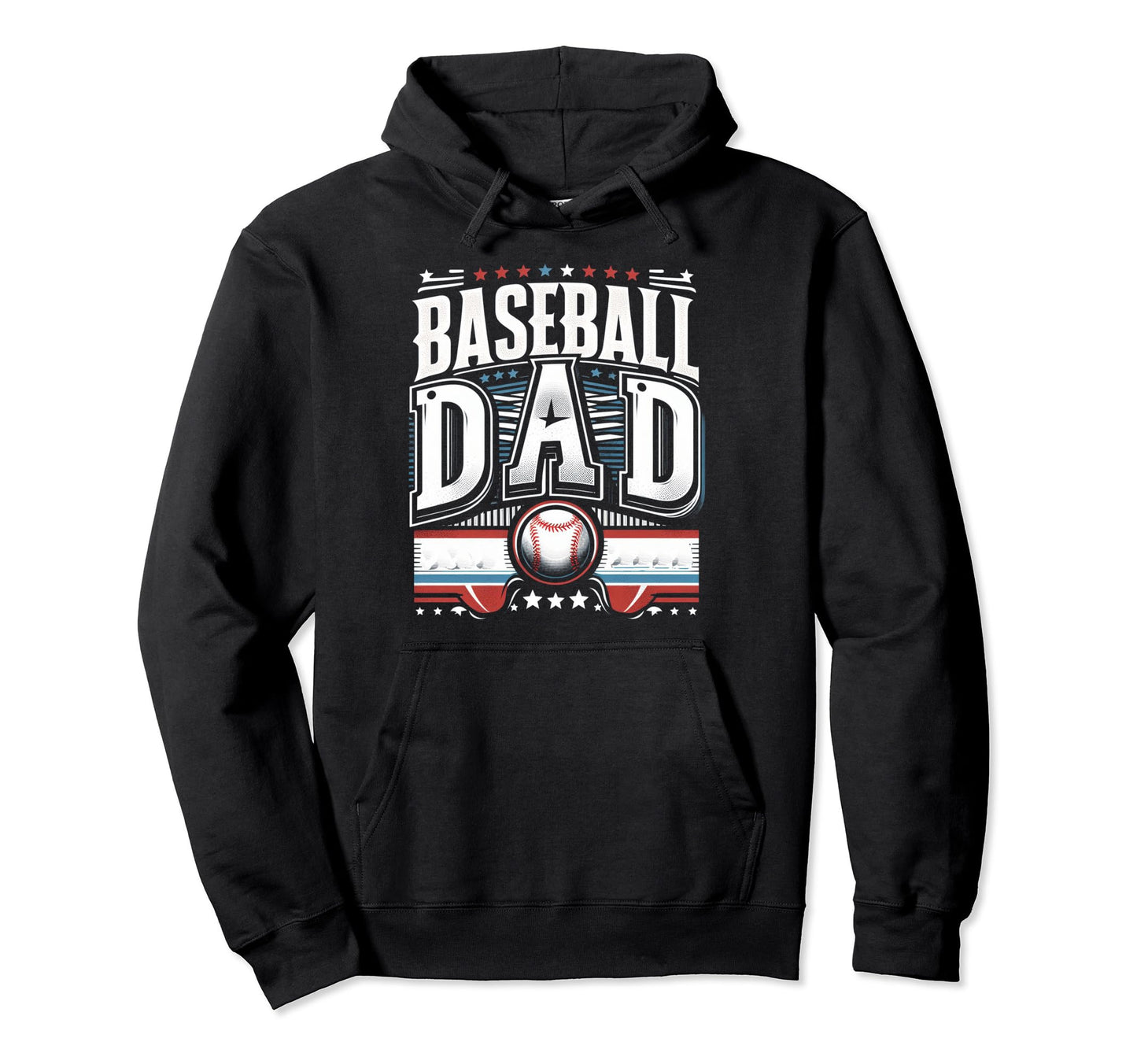 Baseball Dad Fathers Day Hoodie - Casual Everyday Wear Unisex - T-Shirt, Sweatshirt, Hoodie