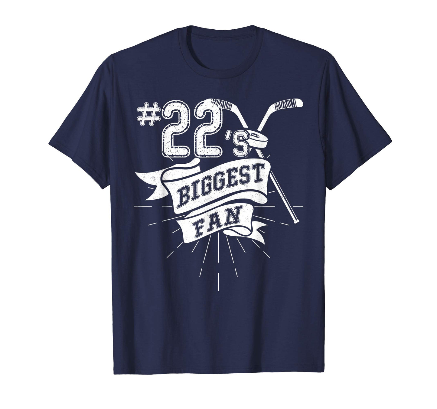 Biggest Fan Ice Hockey Player Number 22 T-Shirt - Trendy Graphic Men Women - T-Shirt, Sweatshirt, Hoodie