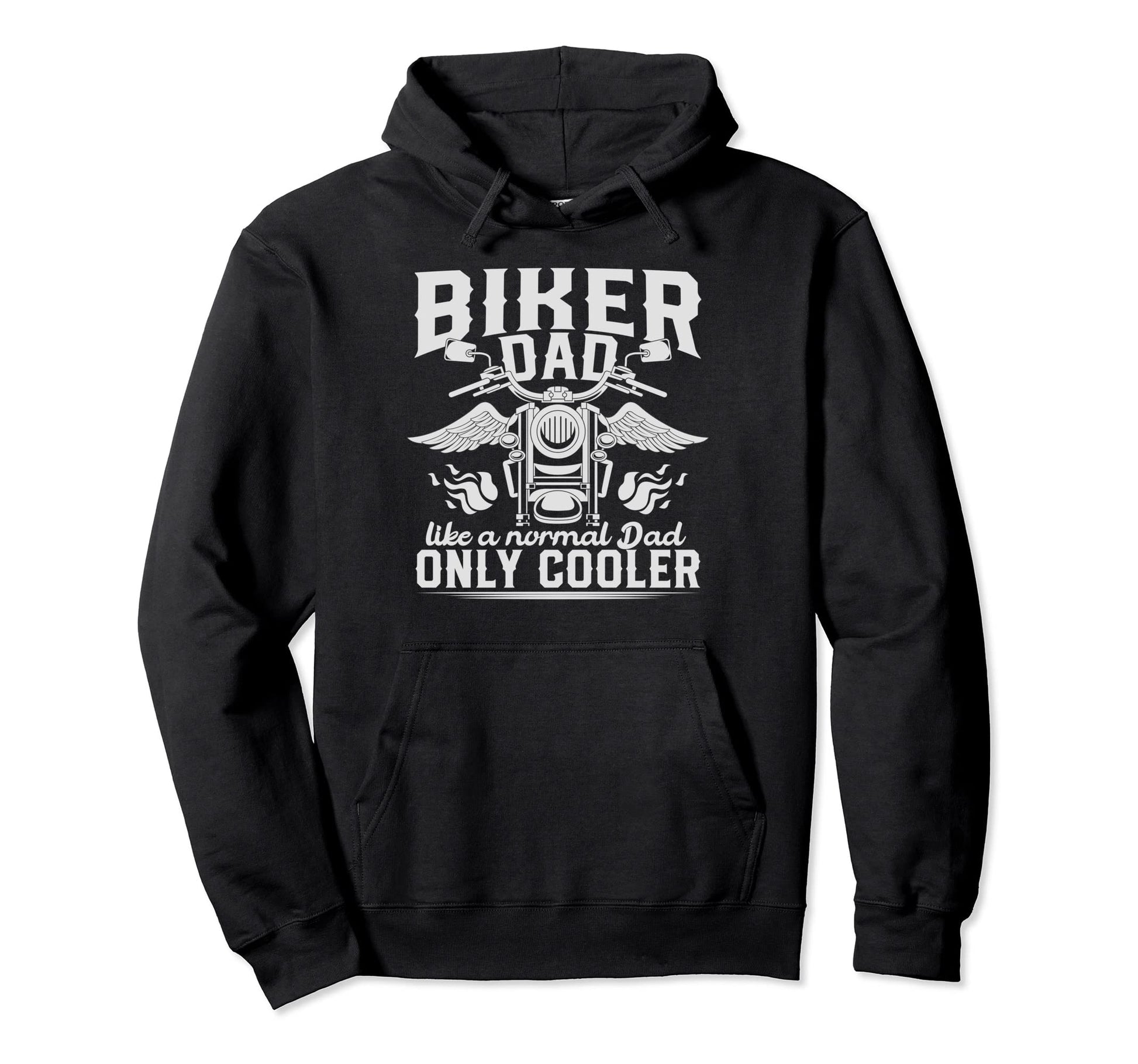 Biking Dad Motorcycle Motorbike Fathers Hoodie - Trendy Graphic Men Women - T-Shirt, Sweatshirt, Hoodie