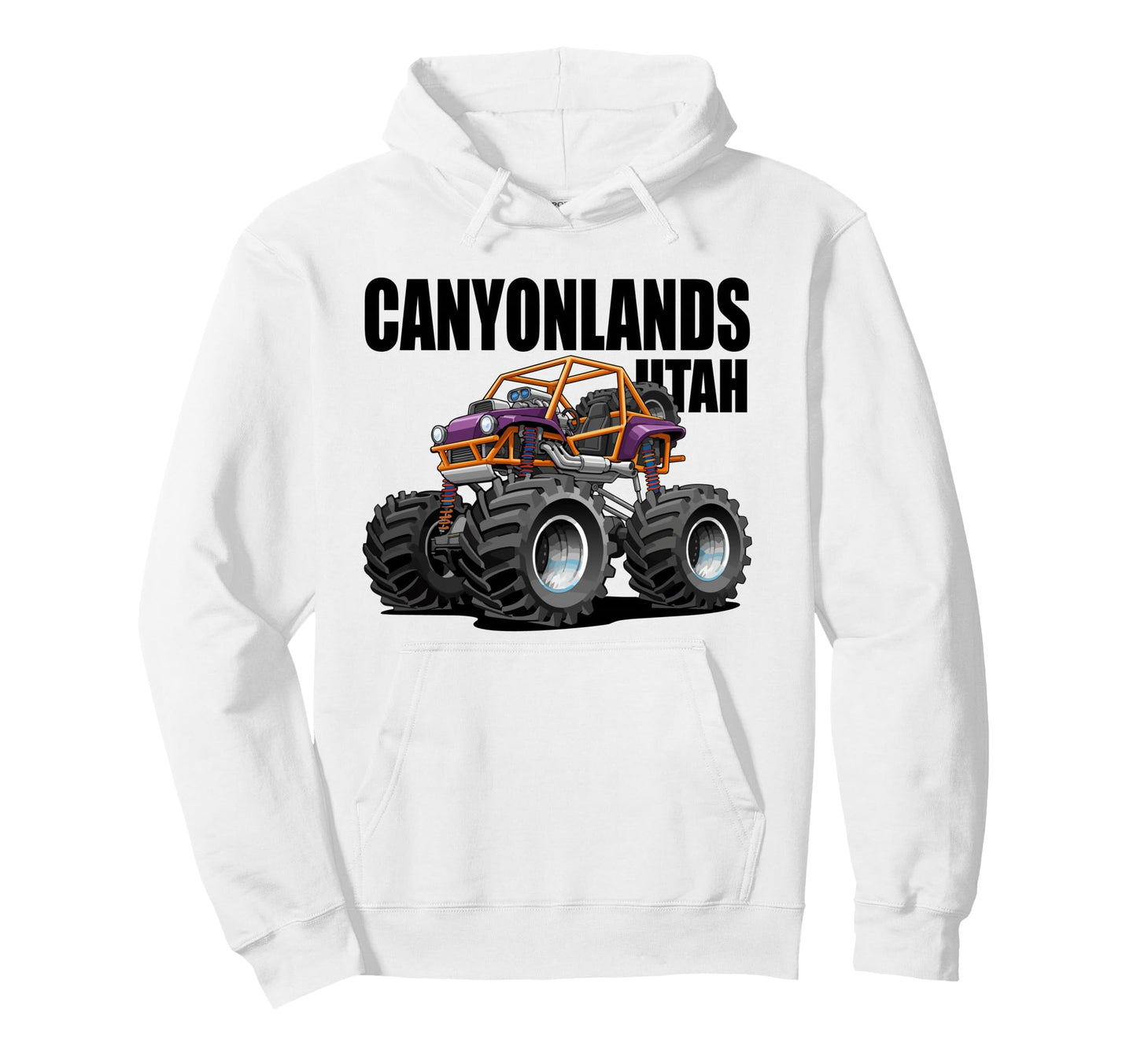 Canyonlands Utah Offroad 4X4 Side Hoodie - Fun Novelty Design for Adults - T-Shirt, Sweatshirt, Hoodie