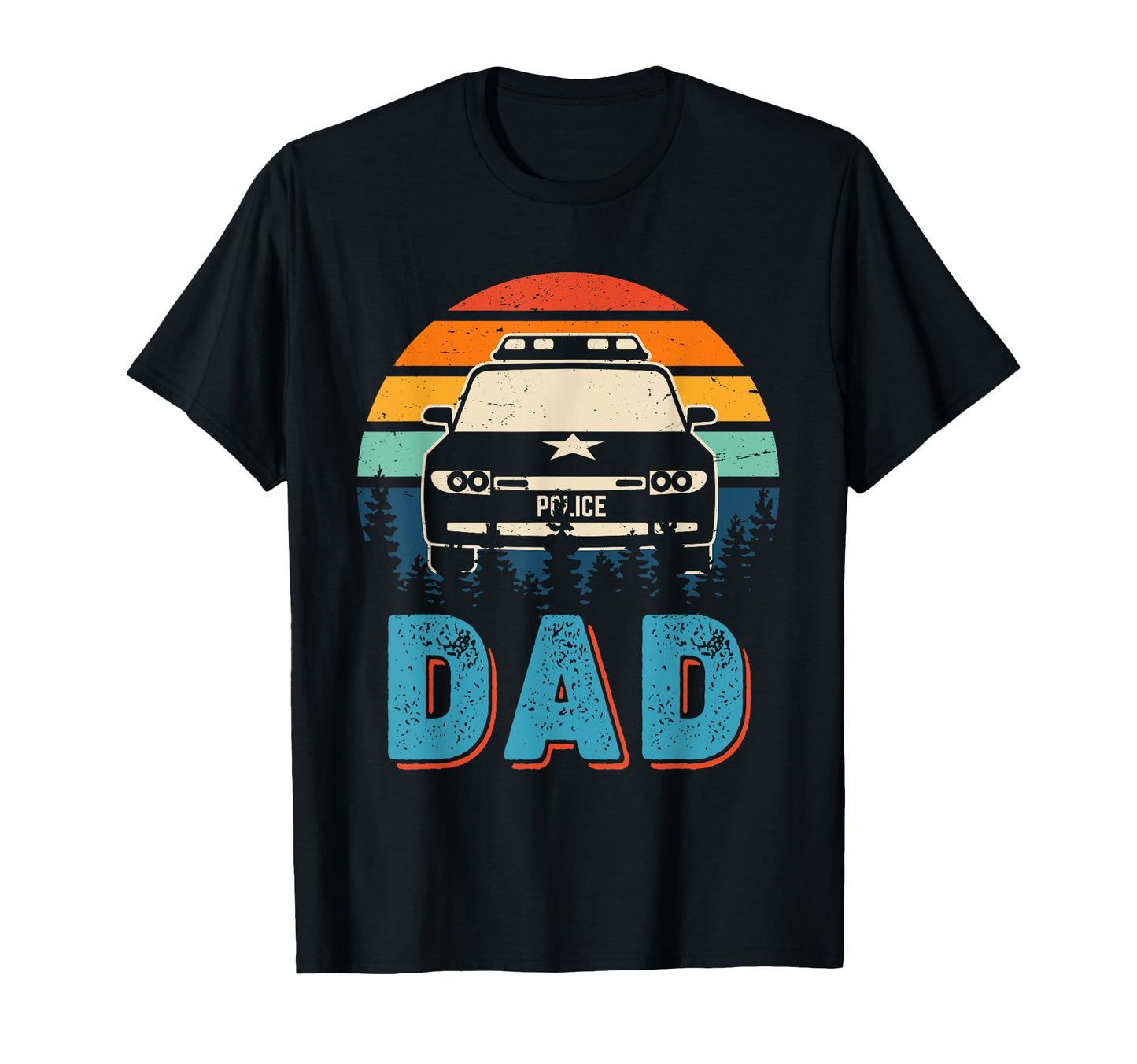 Dad Costume Police Car Matching Driver T-Shirt - Unique Graphic Men Women - T-Shirt, Sweatshirt, Hoodie